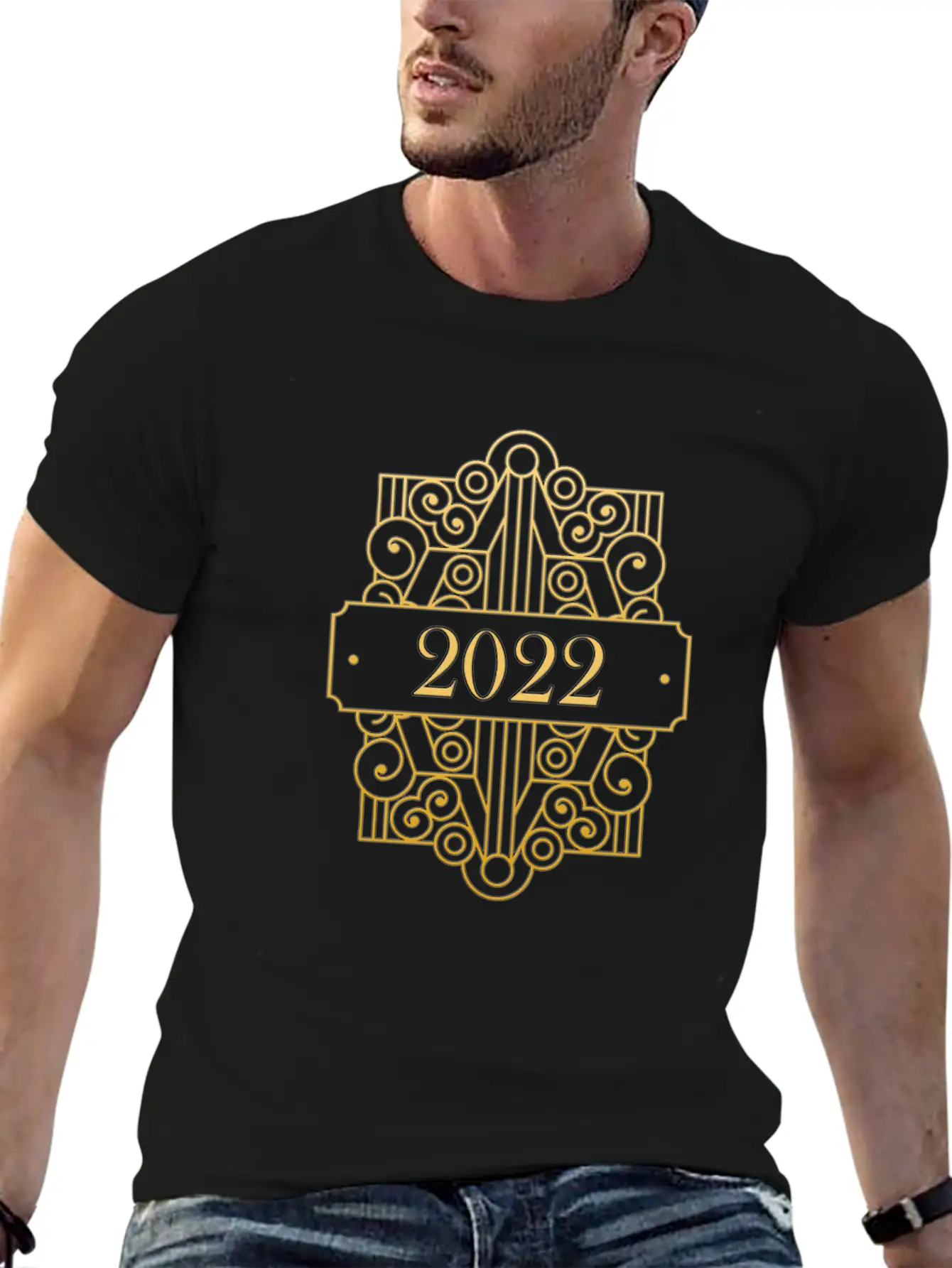 2022 New Years Eve Art Deco Relaxed Everyday Tee – Lightweight And Durable Cotton