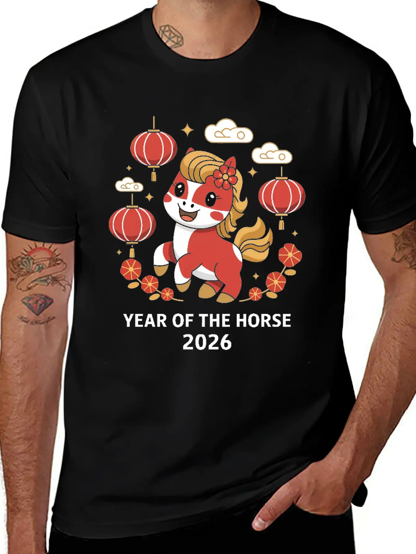 2026 Year Of The Horse Unisex Casual T-Shirt – Clean Design For Daily Comfort