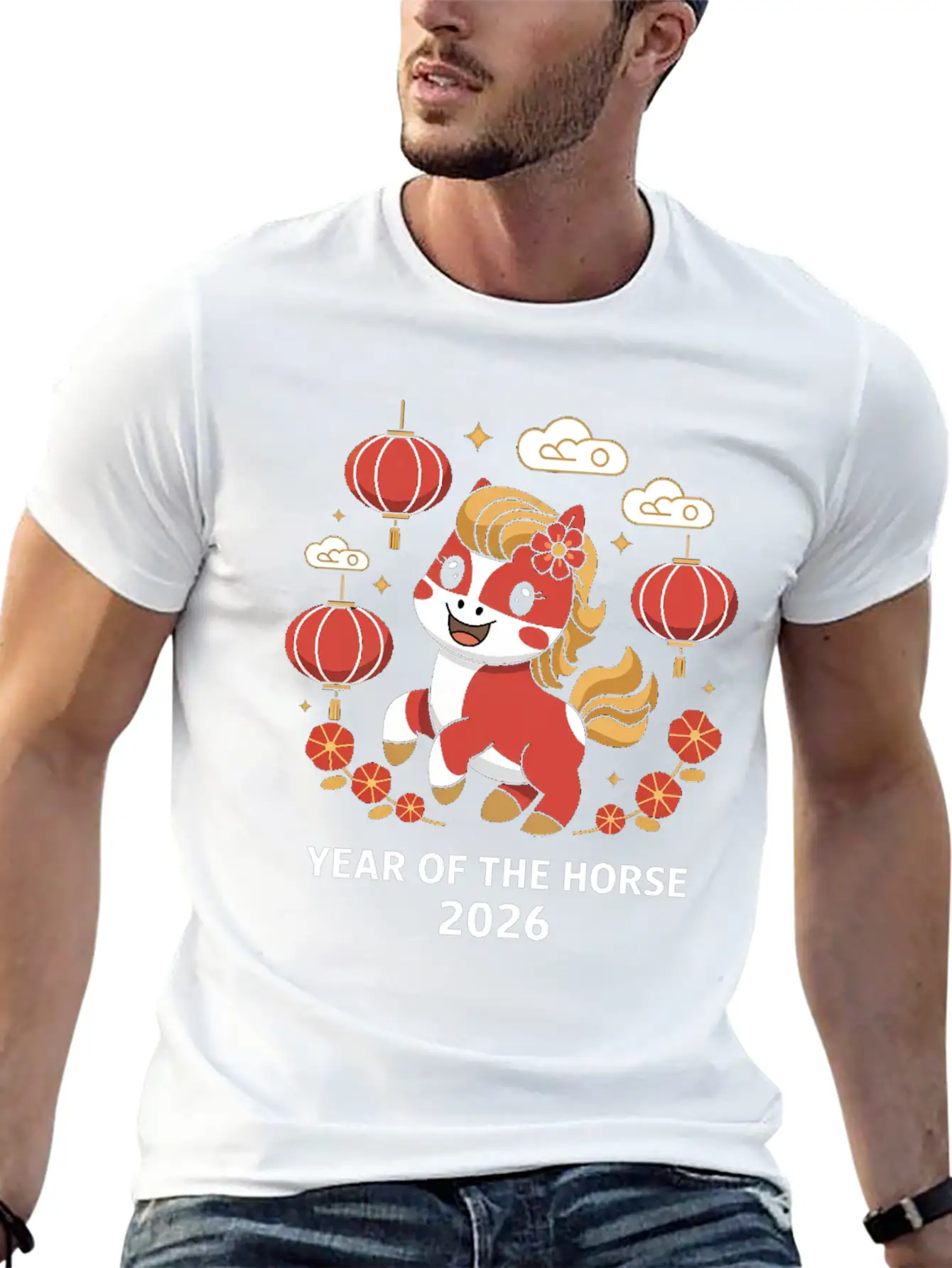 2026 Year Of The Horse Unisex Casual T-Shirt – Clean Design For Daily Comfort
