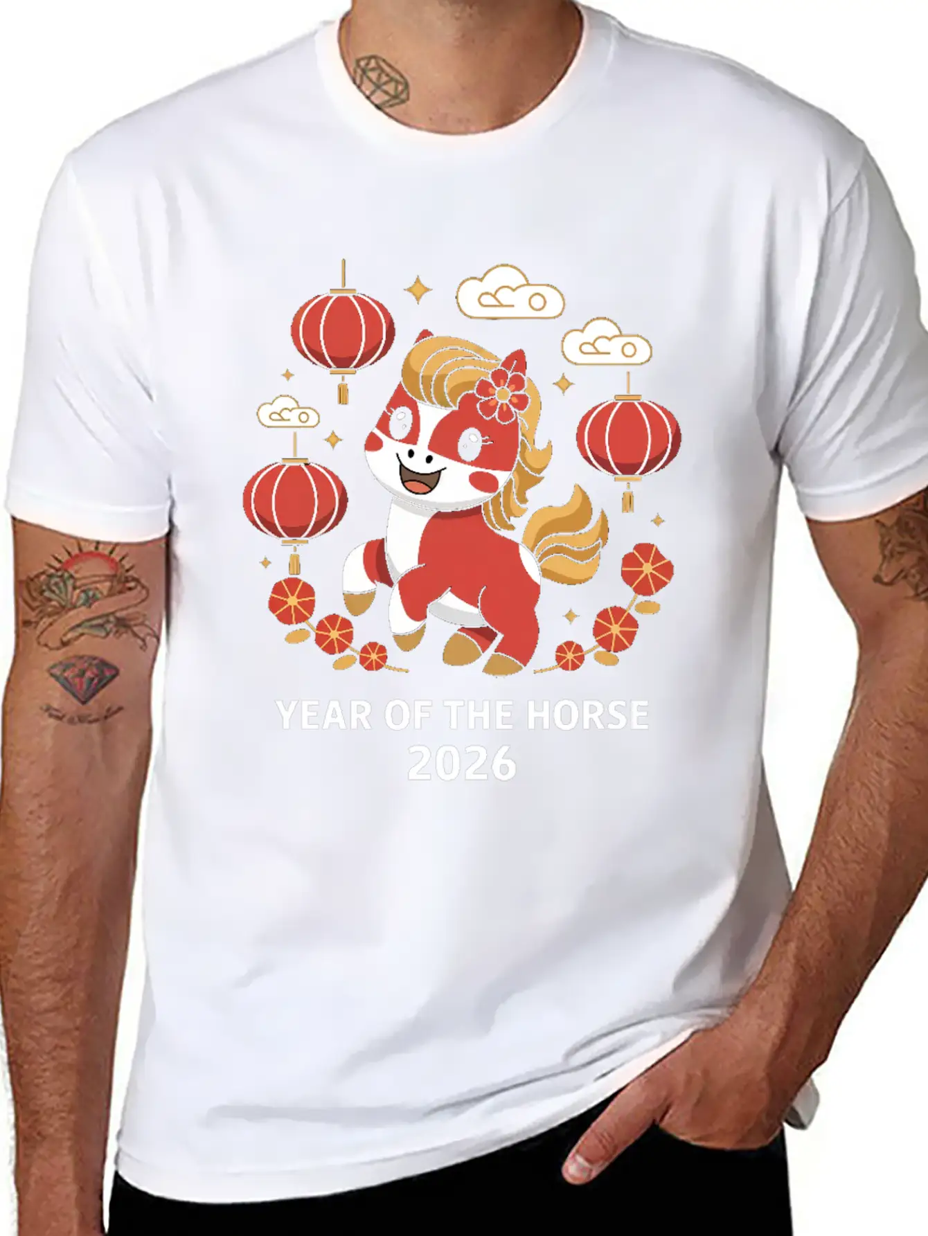 2026 Year Of The Horse Unisex Casual T-Shirt – Clean Design For Daily Comfort
