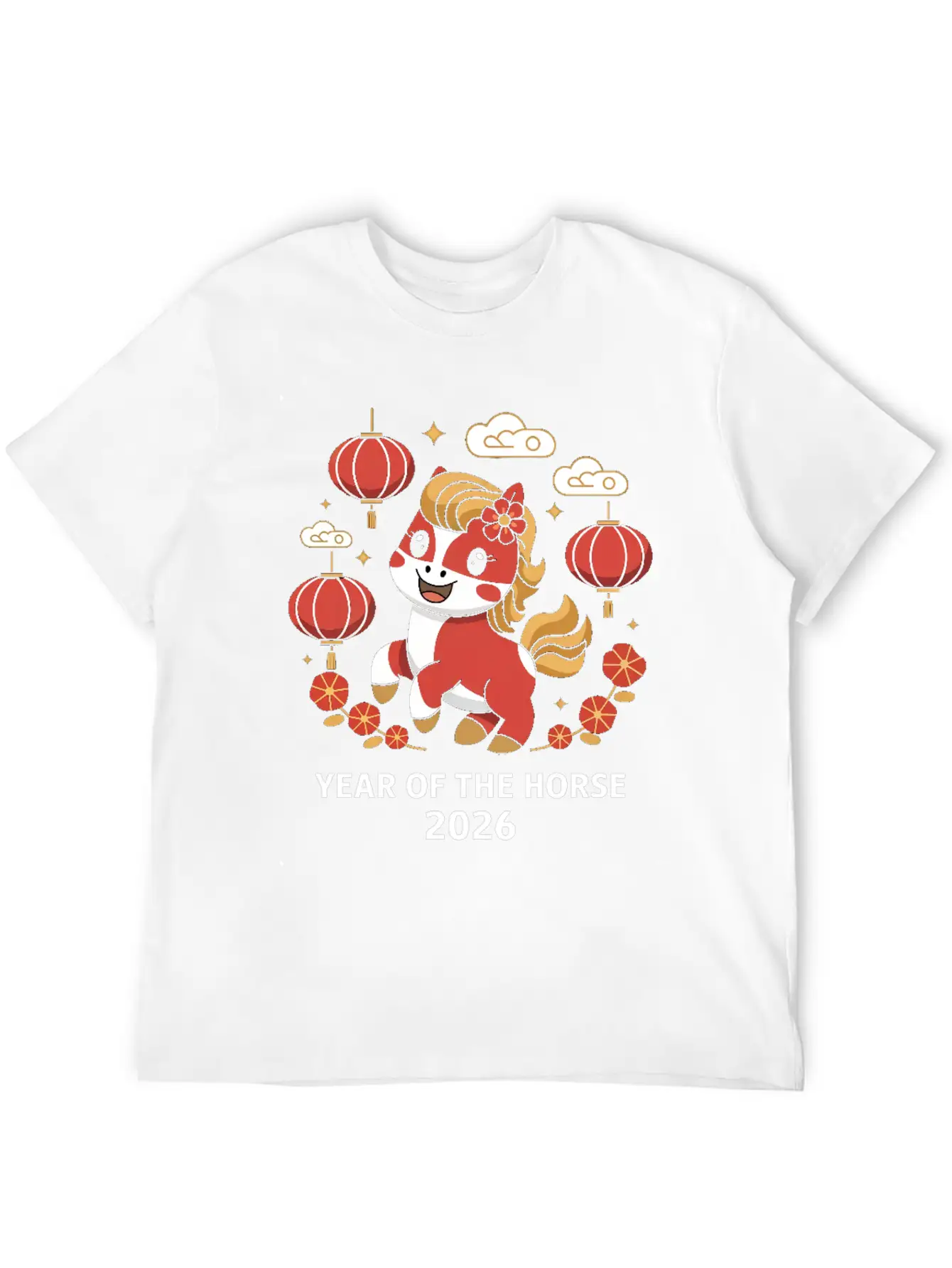 2026 Year Of The Horse Unisex Casual T-Shirt – Clean Design For Daily Comfort
