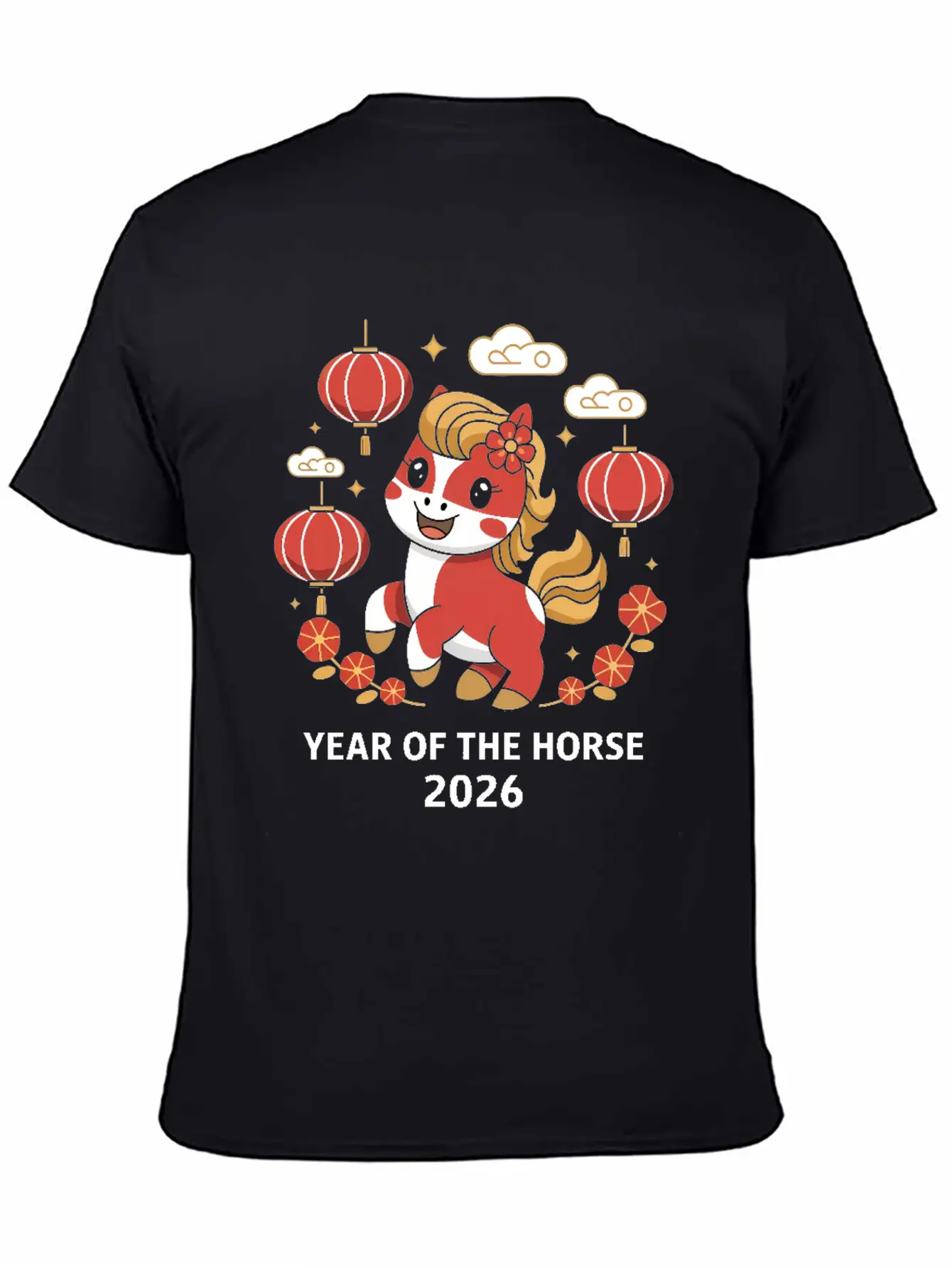 2026 Year Of The Horse Unisex Casual T-Shirt – Clean Design For Daily Comfort