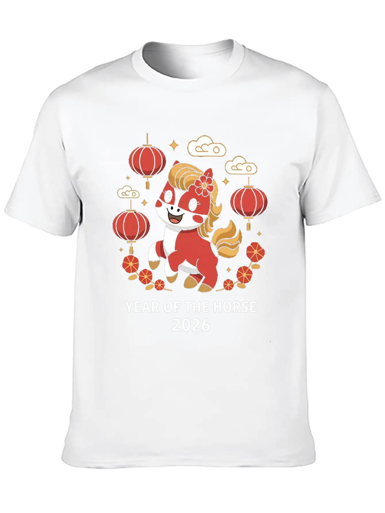 2026 Year Of The Horse Unisex Casual T-Shirt – Clean Design For Daily Comfort