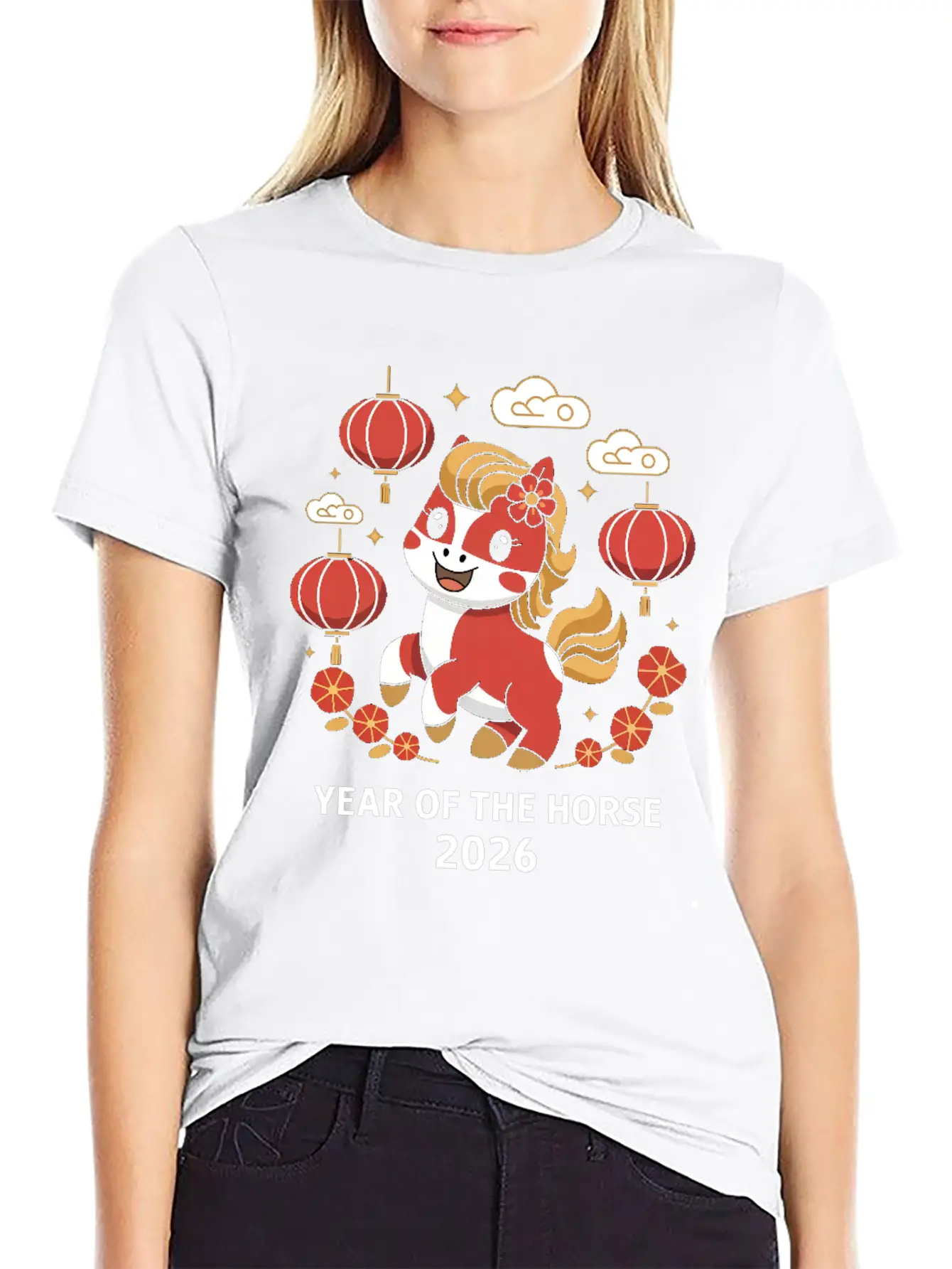 2026 Year Of The Horse Unisex Casual T-Shirt – Clean Design For Daily Comfort