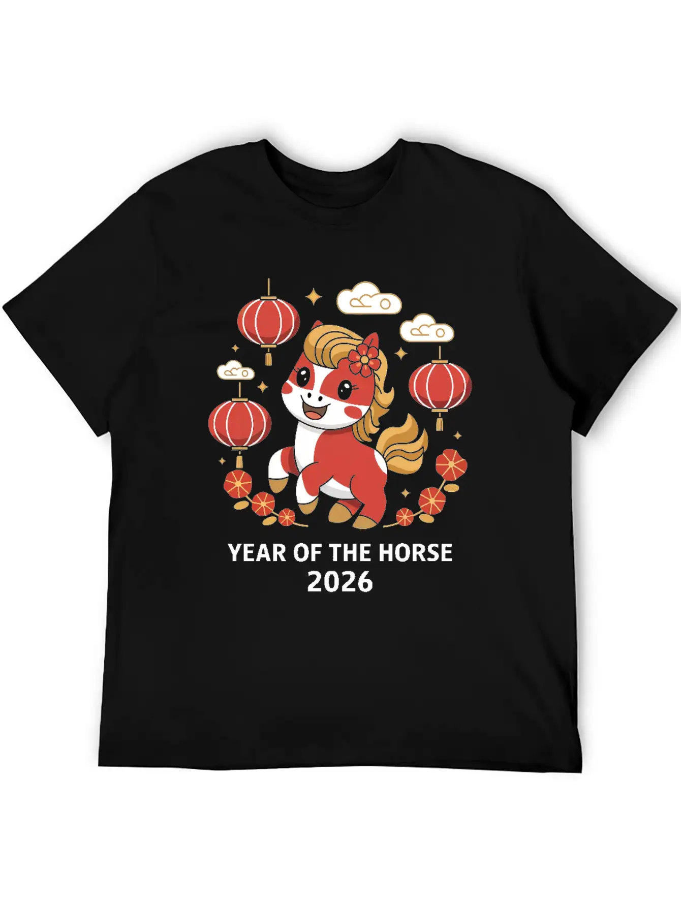 2026 Year Of The Horse Unisex Casual T-Shirt – Clean Design For Daily Comfort
