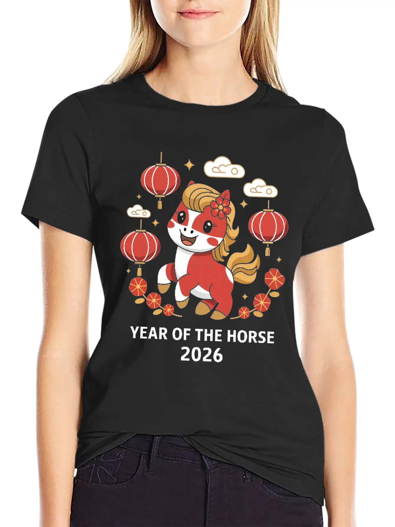 2026 Year Of The Horse Unisex Casual T-Shirt – Clean Design For Daily Comfort