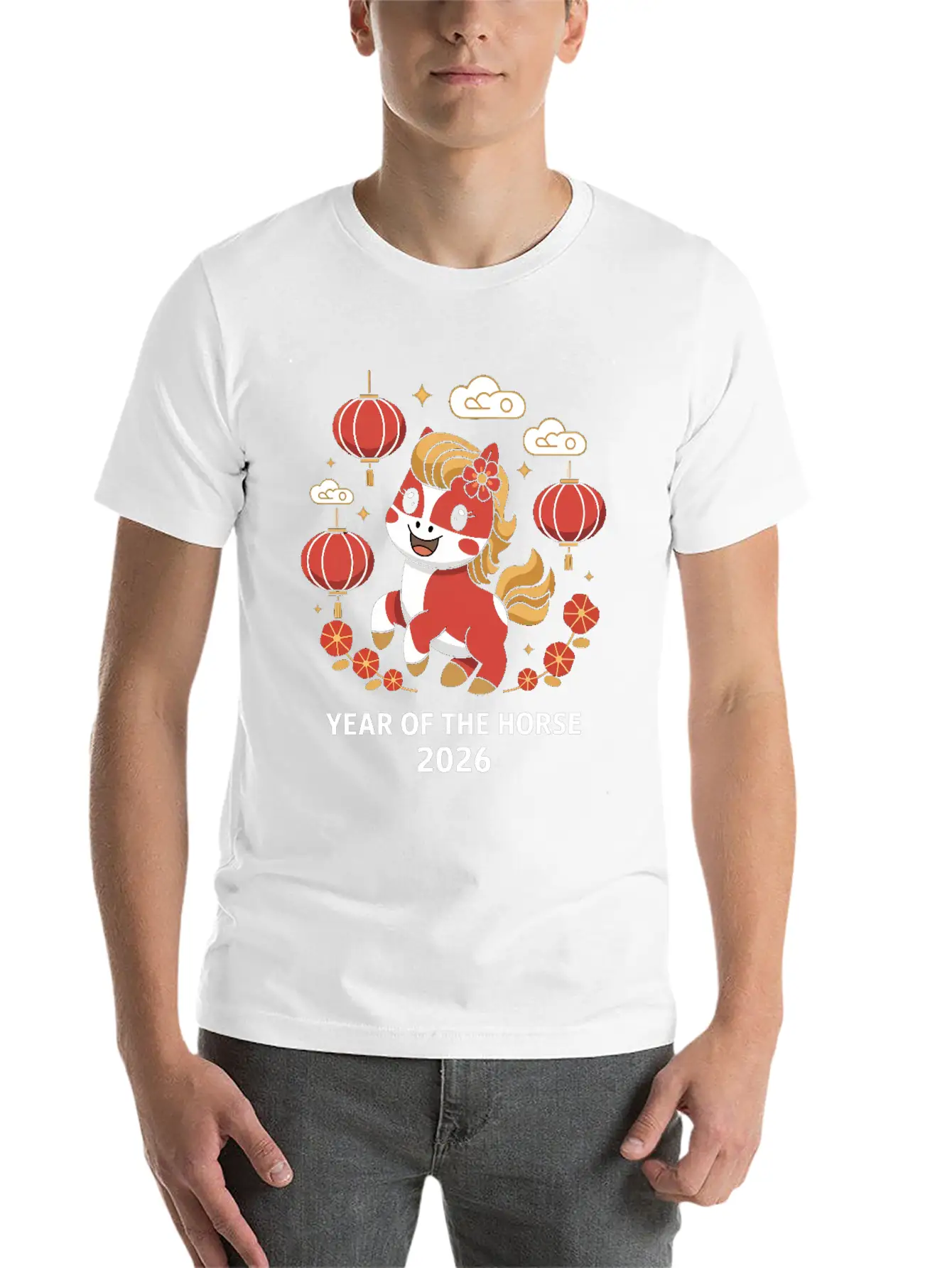 2026 Year Of The Horse Unisex Casual T-Shirt – Clean Design For Daily Comfort