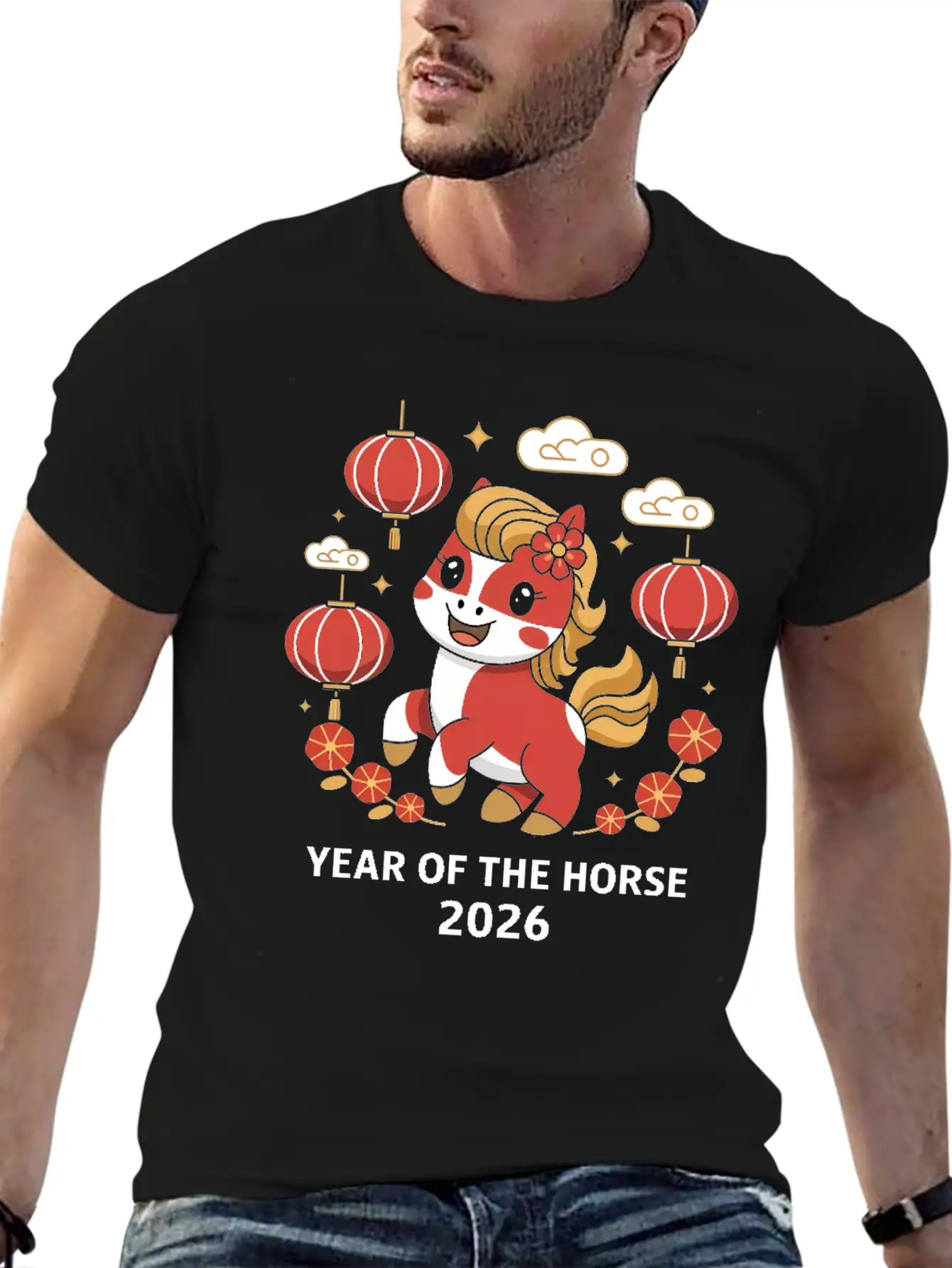2026 Year Of The Horse Unisex Casual T-Shirt – Clean Design For Daily Comfort