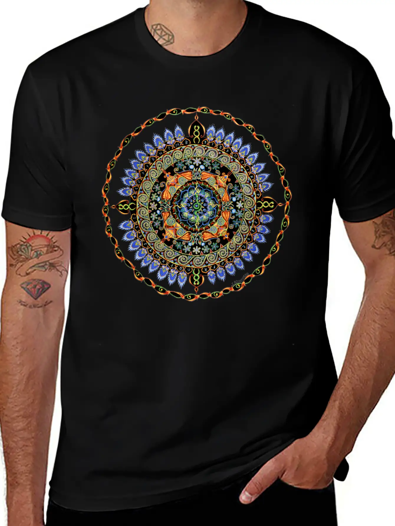 28 Red Dogs Mandala Essential Unisex Summer Tee – Soft Cotton Casual Fit