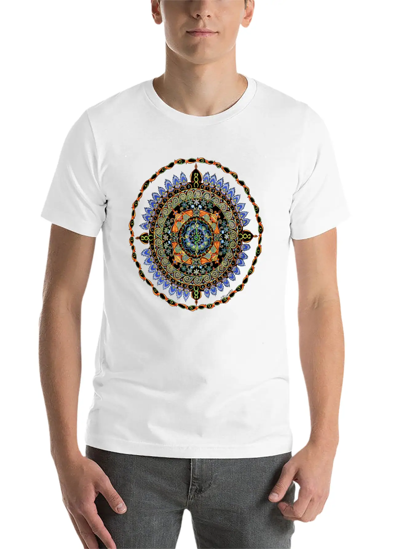 28 Red Dogs Mandala Essential Unisex Summer Tee – Soft Cotton Casual Fit