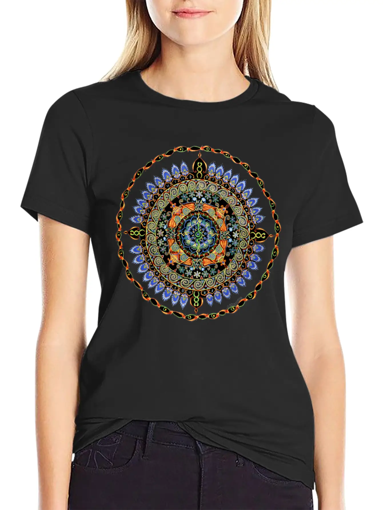 28 Red Dogs Mandala Essential Unisex Summer Tee – Soft Cotton Casual Fit