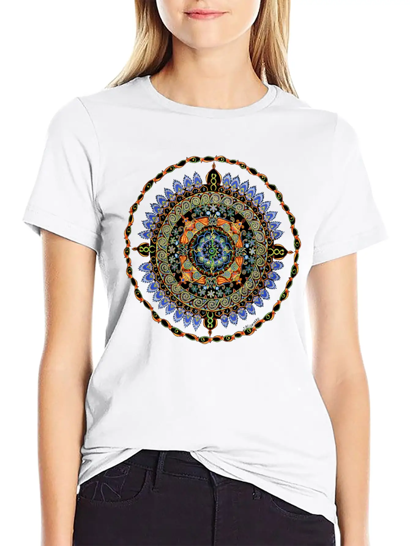 28 Red Dogs Mandala Essential Unisex Summer Tee – Soft Cotton Casual Fit