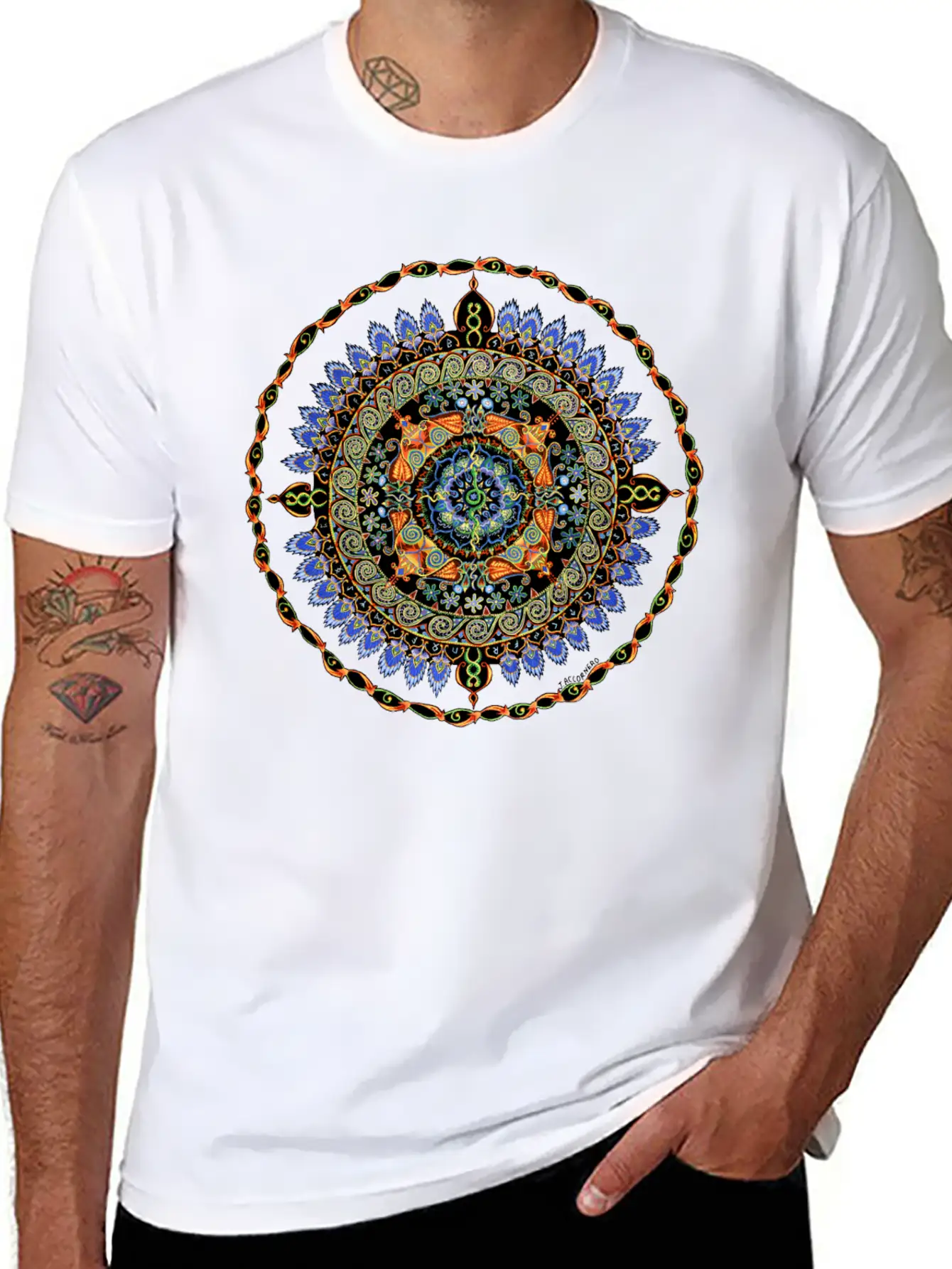 28 Red Dogs Mandala Essential Unisex Summer Tee – Soft Cotton Casual Fit