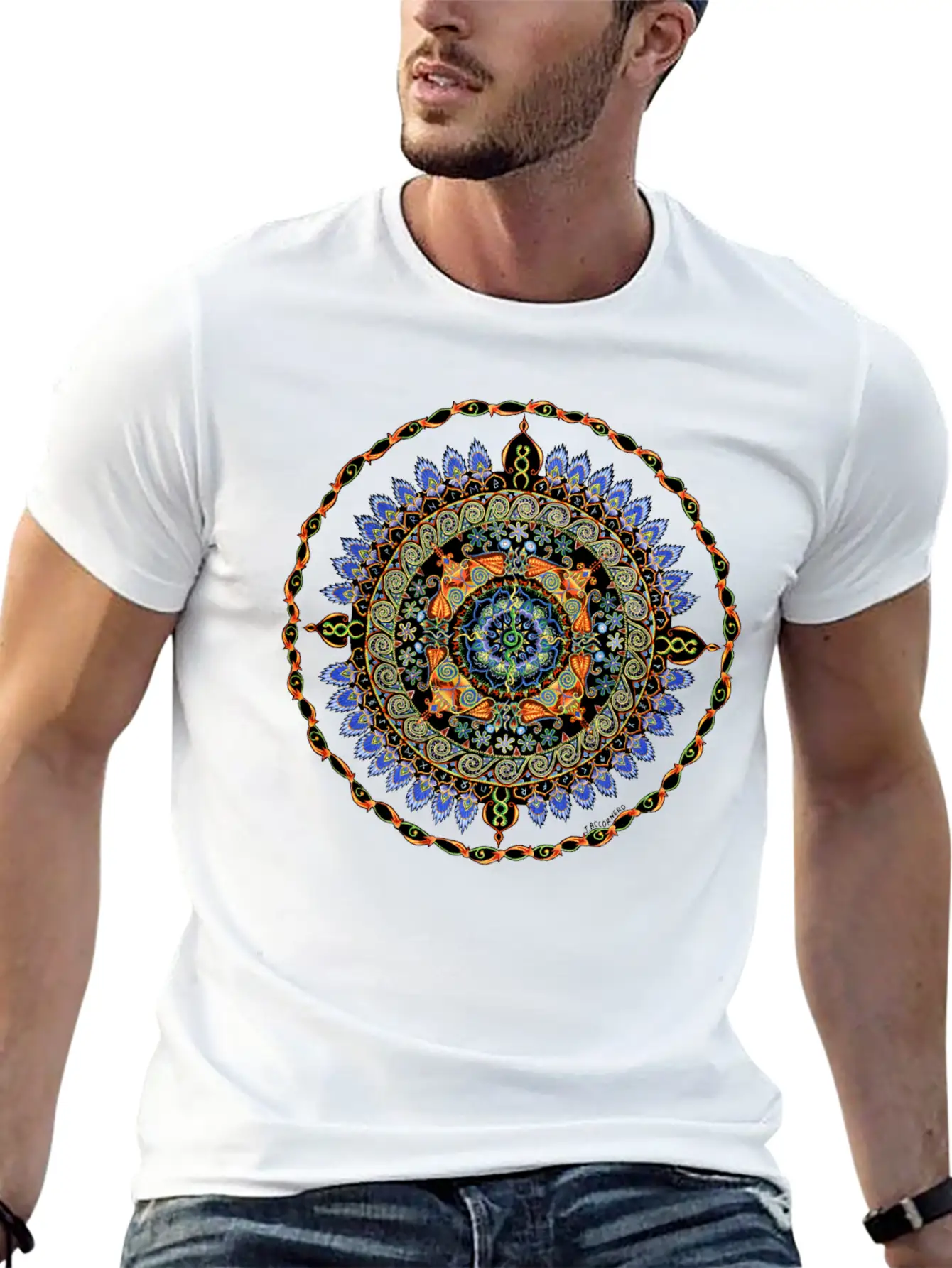28 Red Dogs Mandala Essential Unisex Summer Tee – Soft Cotton Casual Fit