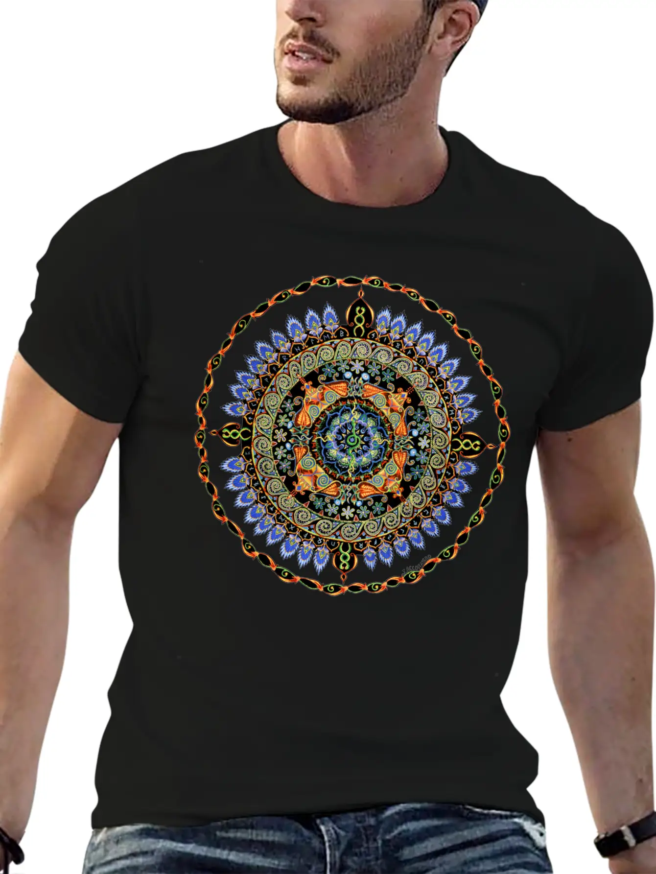 28 Red Dogs Mandala Essential Unisex Summer Tee – Soft Cotton Casual Fit