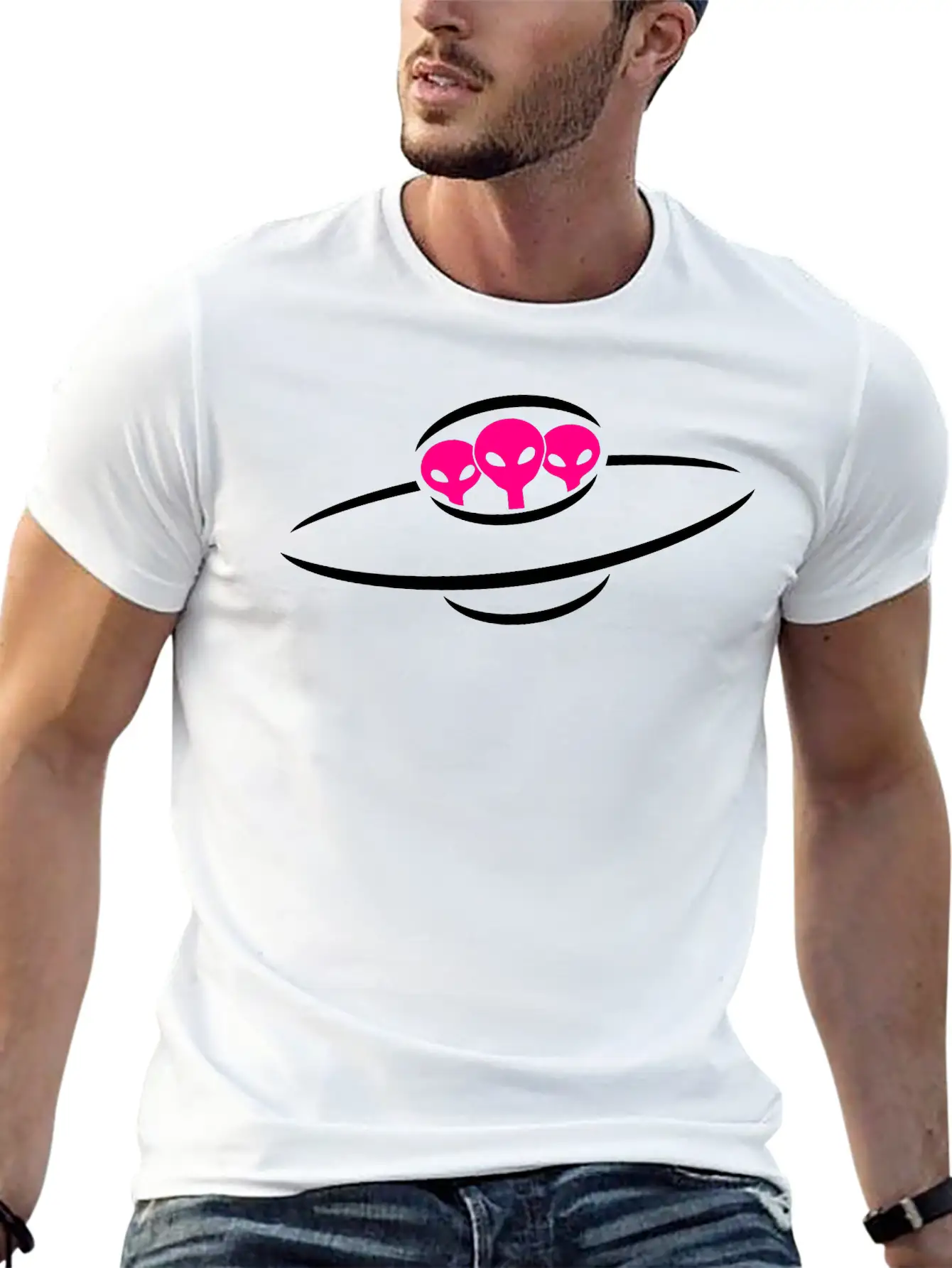 3 Alien UFO Space Ship Relaxed Everyday Tee – Lightweight And Durable Cotton