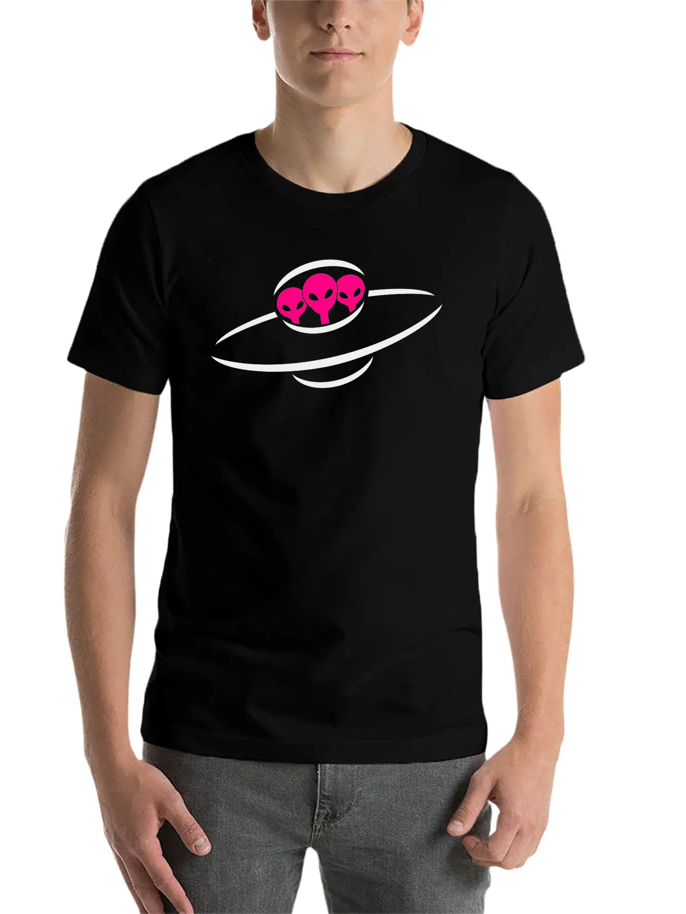 3 Alien UFO Space Ship Relaxed Everyday Tee – Lightweight And Durable Cotton