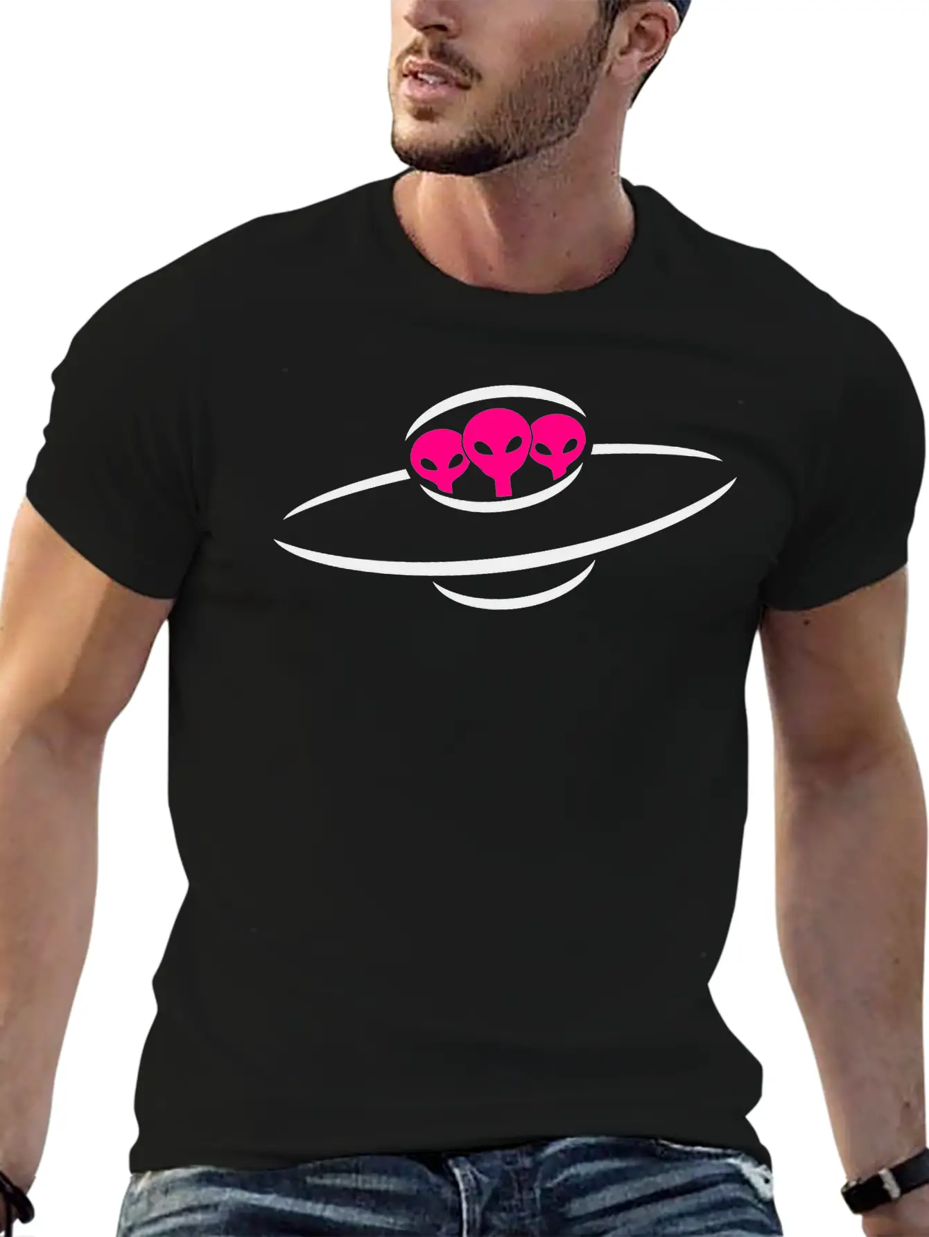 3 Alien UFO Space Ship Relaxed Everyday Tee – Lightweight And Durable Cotton