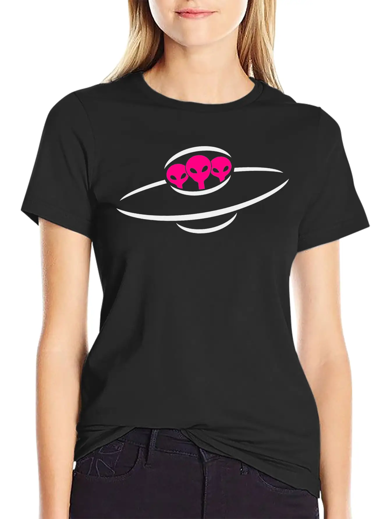 3 Alien UFO Space Ship Relaxed Everyday Tee – Lightweight And Durable Cotton