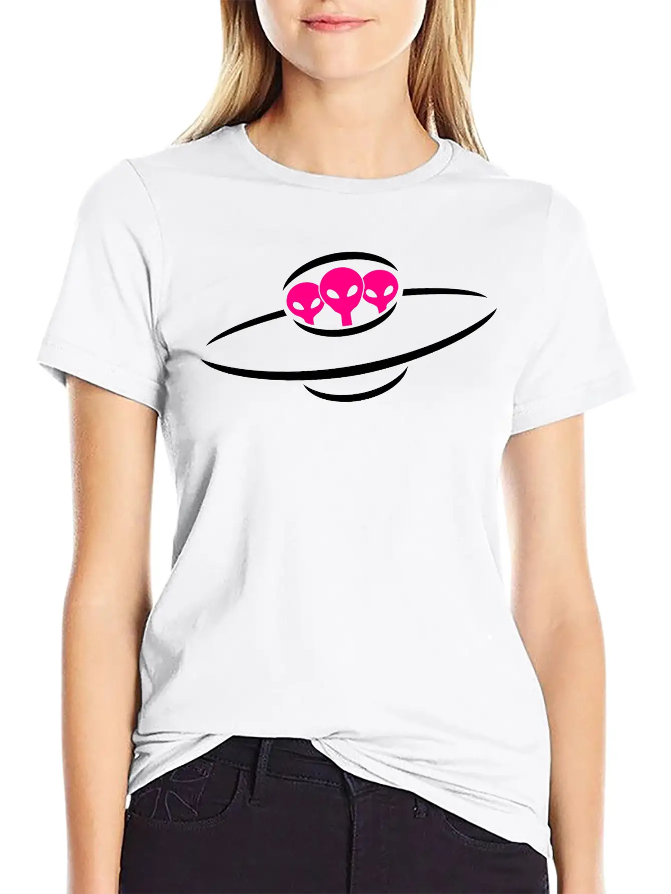 3 Alien UFO Space Ship Relaxed Everyday Tee – Lightweight And Durable Cotton