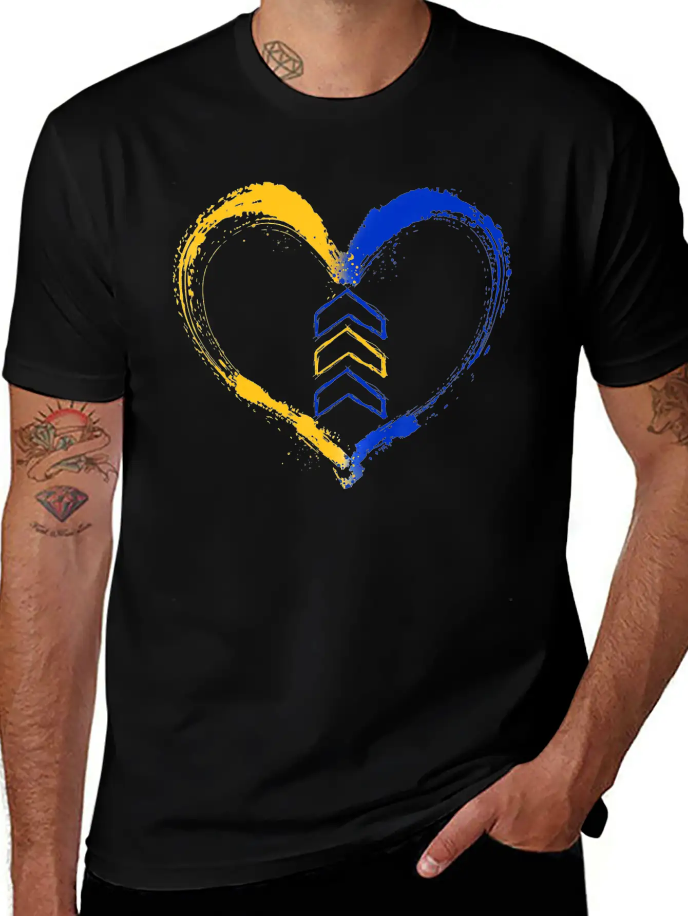 3 Arrow In Heart Trisomy T21 Down Syndrome Shirt Unisex Short Sleeve Soft Cotton T-Shirt – Casual Everyday Wear