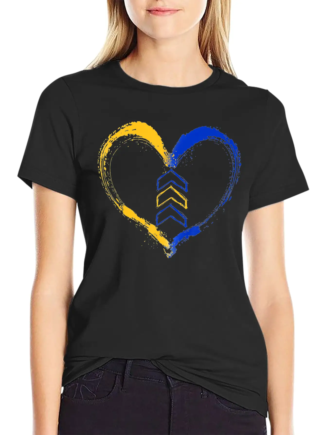 3 Arrow In Heart Trisomy T21 Down Syndrome Shirt Unisex Short Sleeve Soft Cotton T-Shirt – Casual Everyday Wear