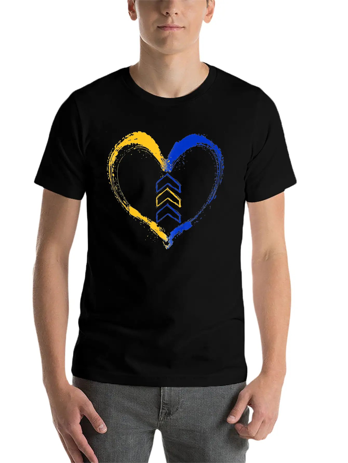3 Arrow In Heart Trisomy T21 Down Syndrome Shirt Unisex Short Sleeve Soft Cotton T-Shirt – Casual Everyday Wear