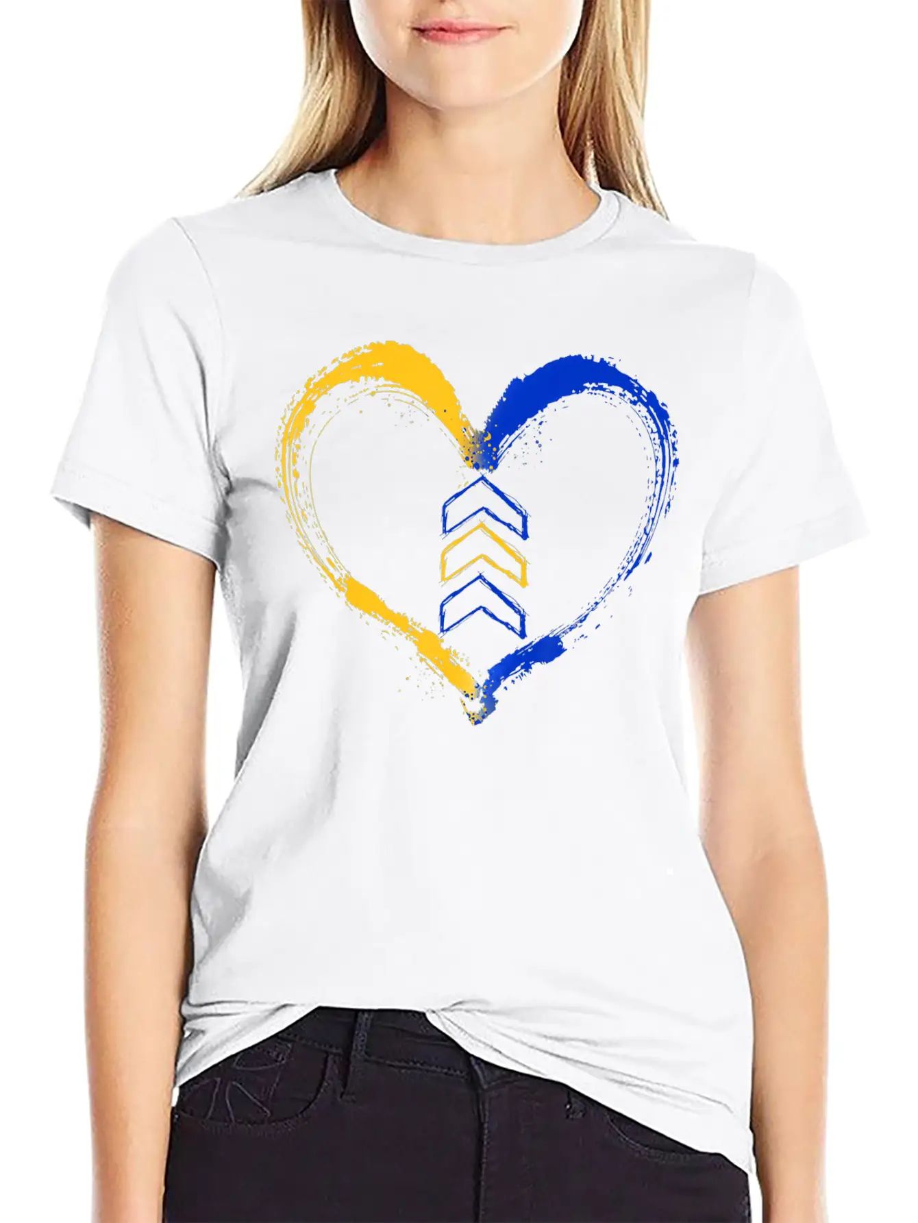 3 Arrow In Heart Trisomy T21 Down Syndrome Shirt Unisex Short Sleeve Soft Cotton T-Shirt – Casual Everyday Wear