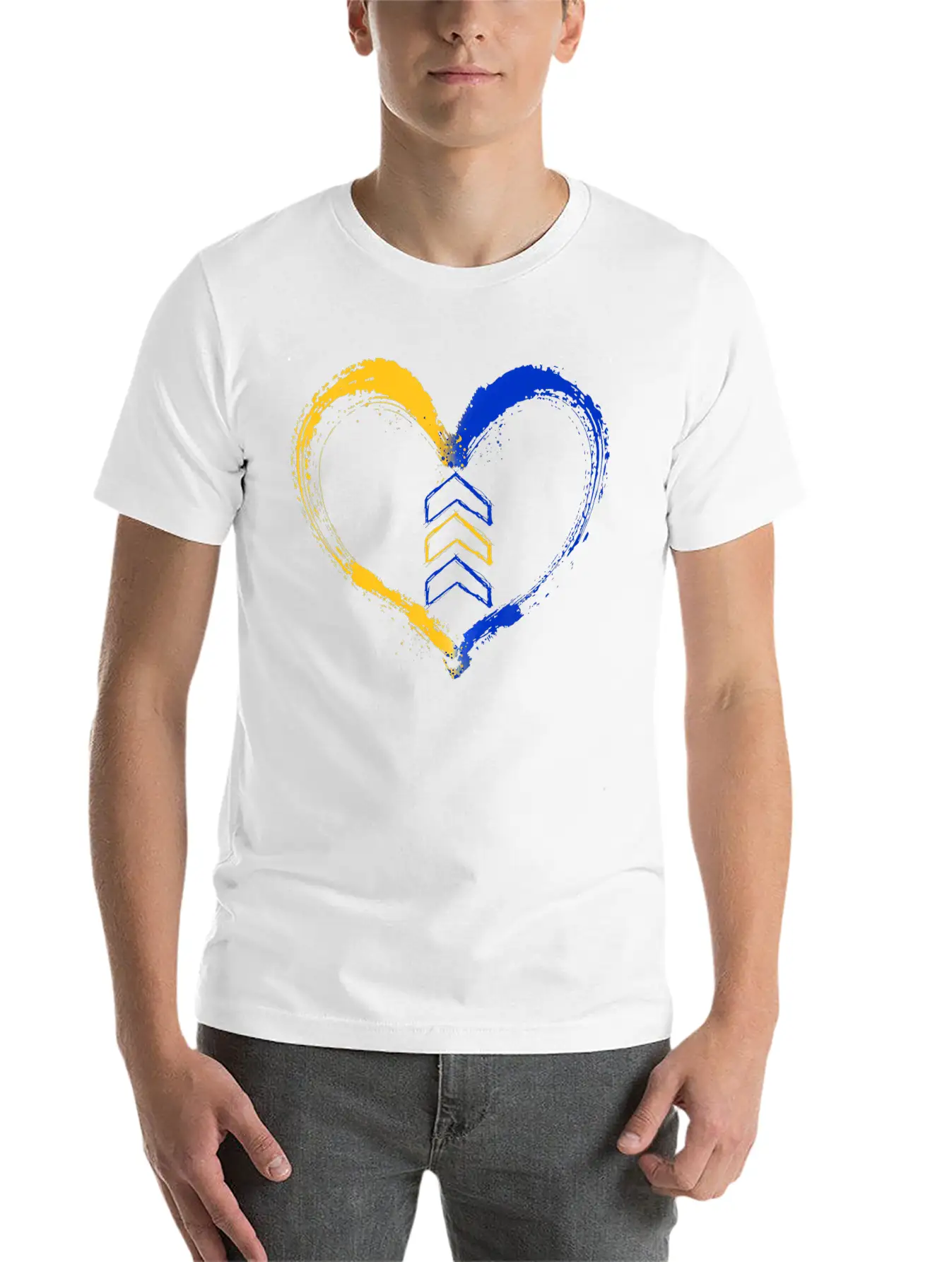 3 Arrow In Heart Trisomy T21 Down Syndrome Shirt Unisex Short Sleeve Soft Cotton T-Shirt – Casual Everyday Wear