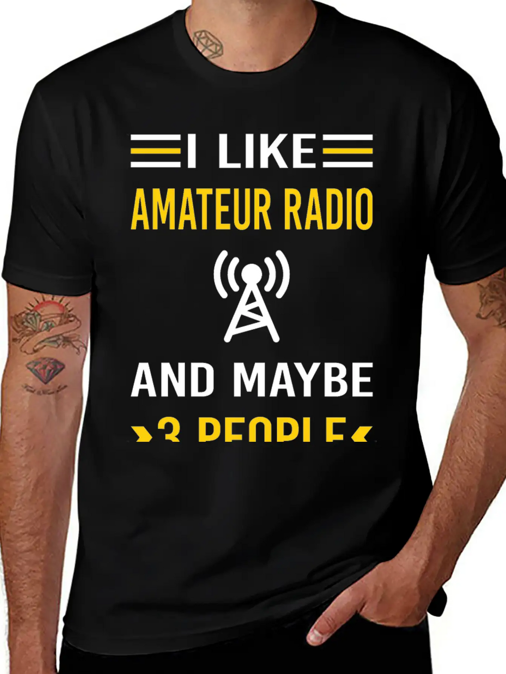 3 People Amateur Radio Ham Radio Stylish Everyday T-Shirt – Unisex Basic Cotton Tee