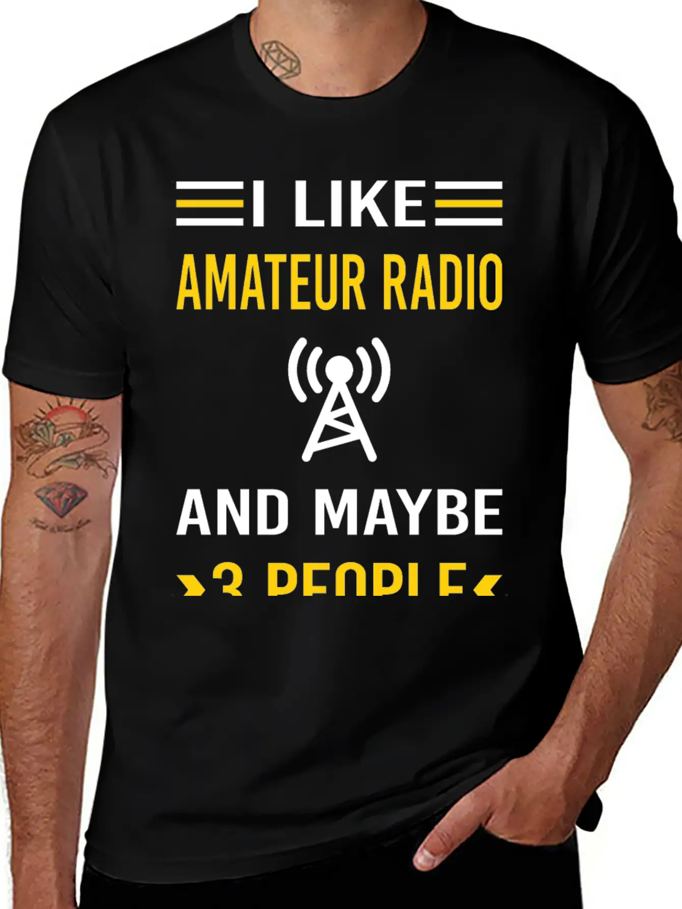 3 People Amateur Radio Ham Radio Stylish Everyday T-Shirt – Unisex Basic Cotton Tee