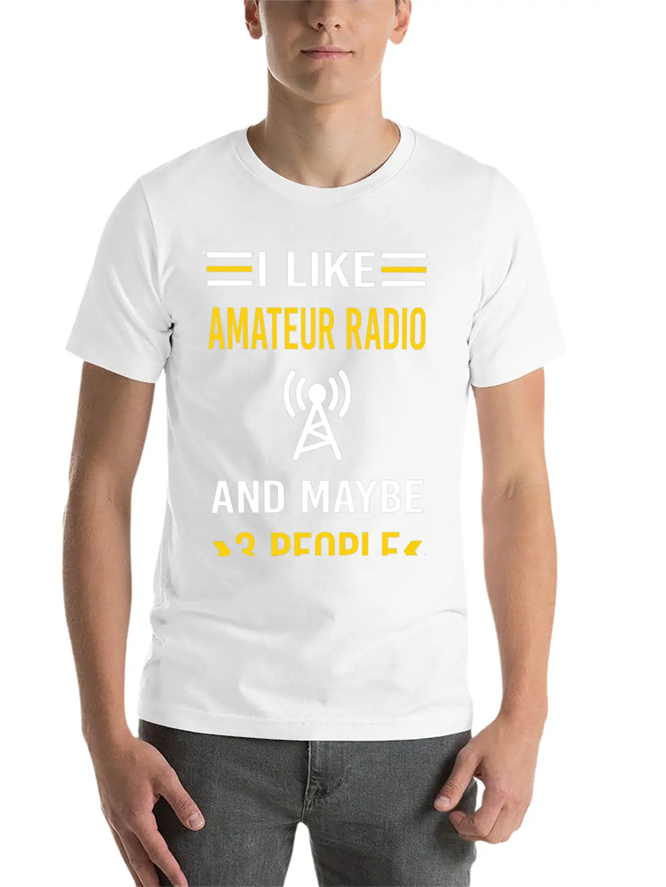 3 People Amateur Radio Ham Radio Stylish Everyday T-Shirt – Unisex Basic Cotton Tee