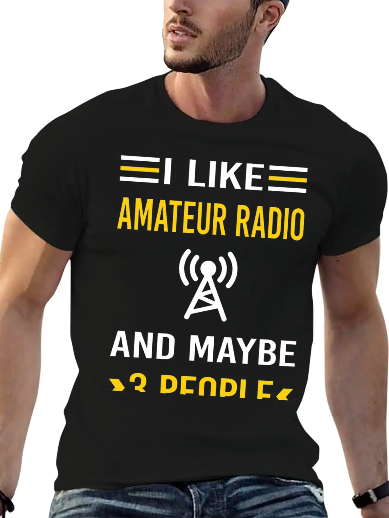 3 People Amateur Radio Ham Radio Stylish Everyday T-Shirt – Unisex Basic Cotton Tee