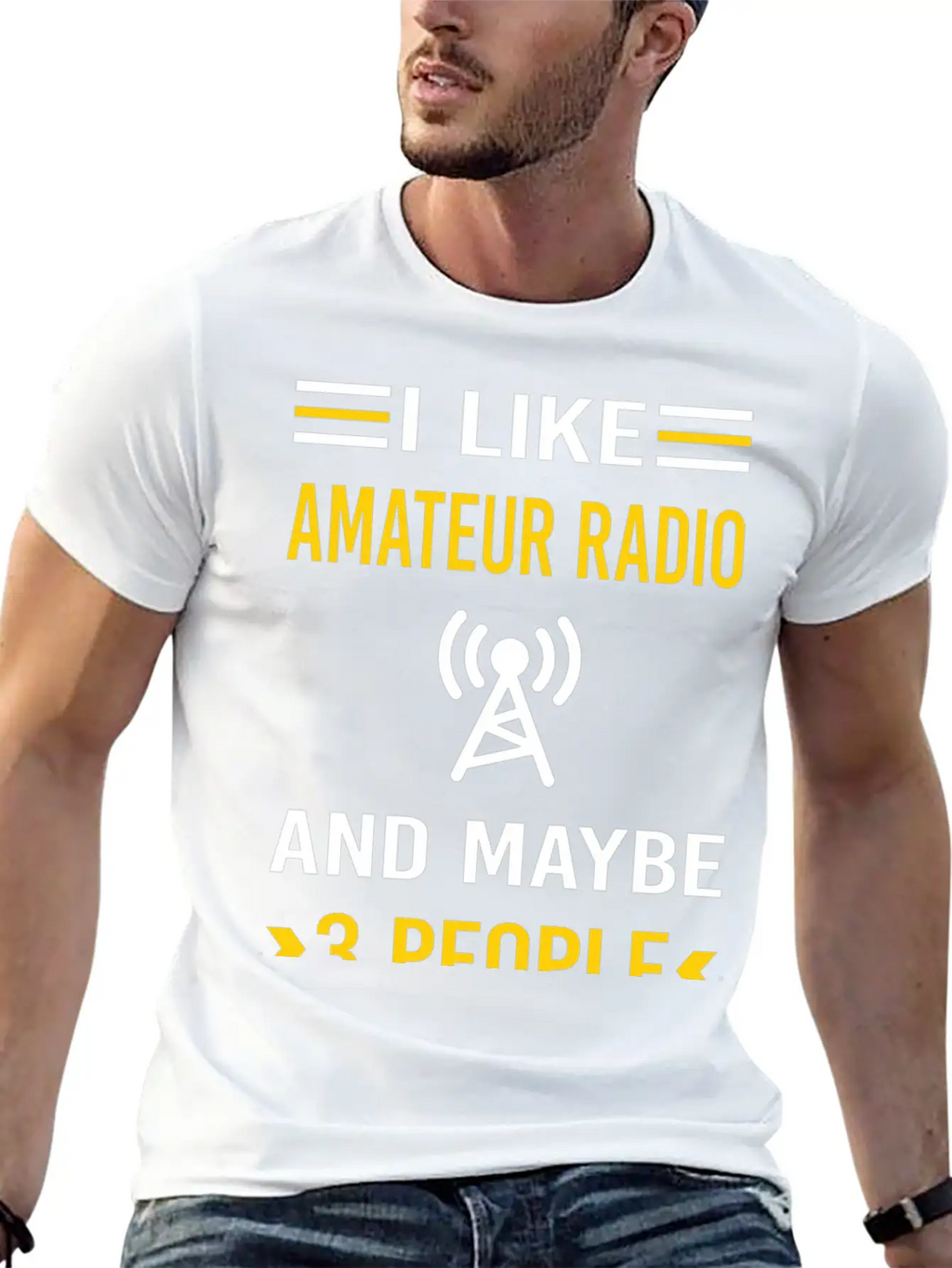 3 People Amateur Radio Ham Radio Stylish Everyday T-Shirt – Unisex Basic Cotton Tee