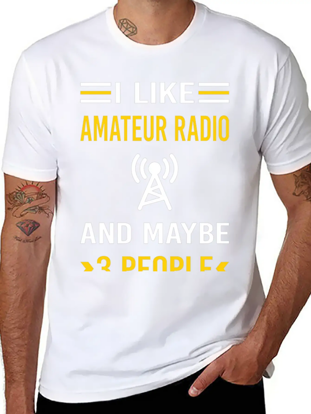 3 People Amateur Radio Ham Radio Stylish Everyday T-Shirt – Unisex Basic Cotton Tee