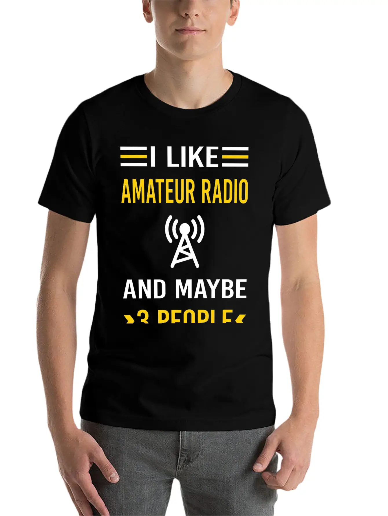 3 People Amateur Radio Ham Radio Stylish Everyday T-Shirt – Unisex Basic Cotton Tee
