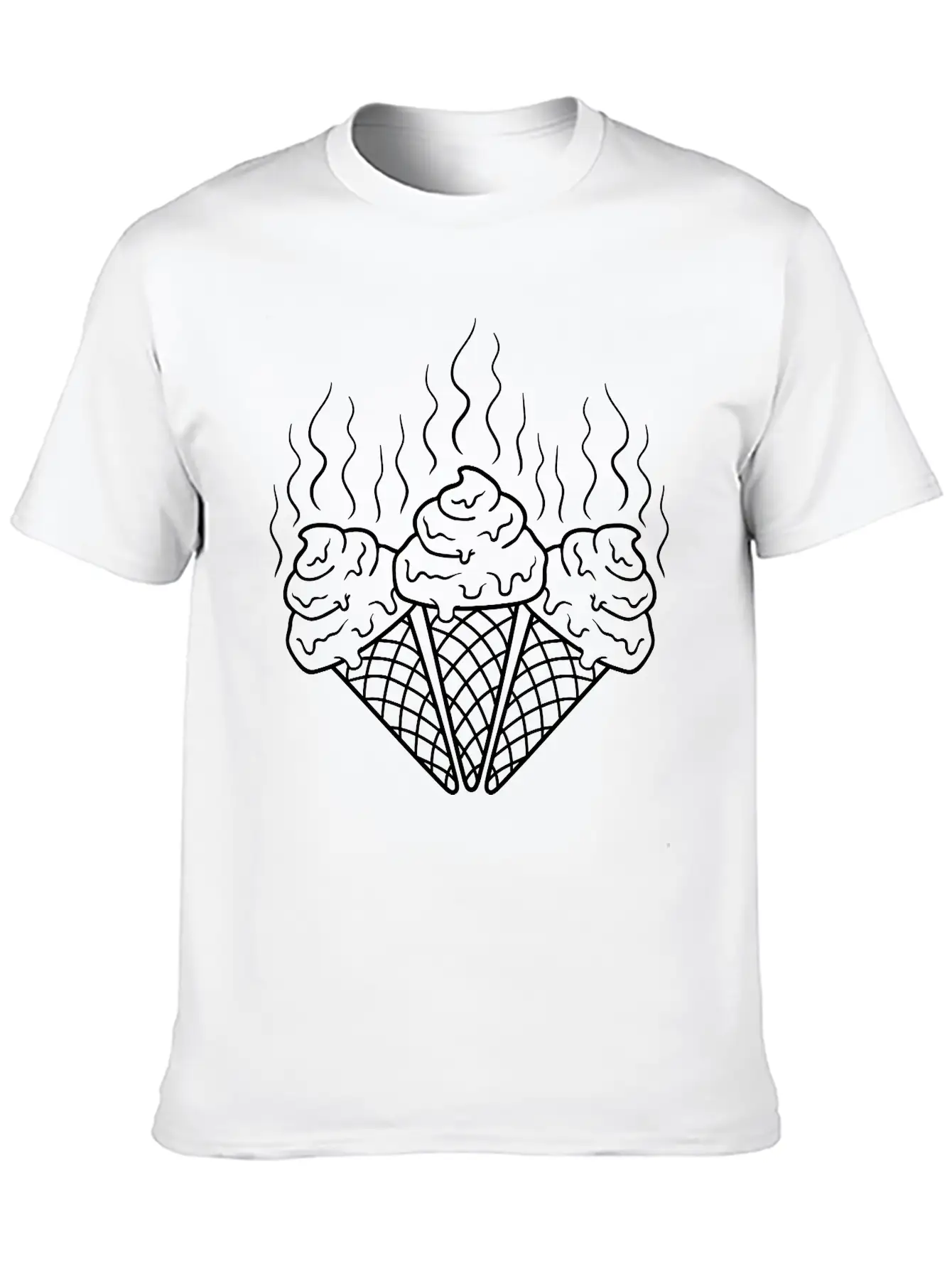 3 Waffles Horny Chocolate Eat Ice Cream Delicious Soft Cotton Short Sleeve Tee – Unisex Wardrobe Staple