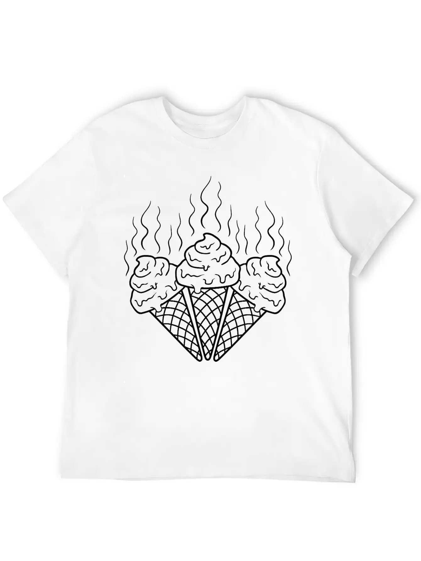 3 Waffles Horny Chocolate Eat Ice Cream Delicious Soft Cotton Short Sleeve Tee – Unisex Wardrobe Staple
