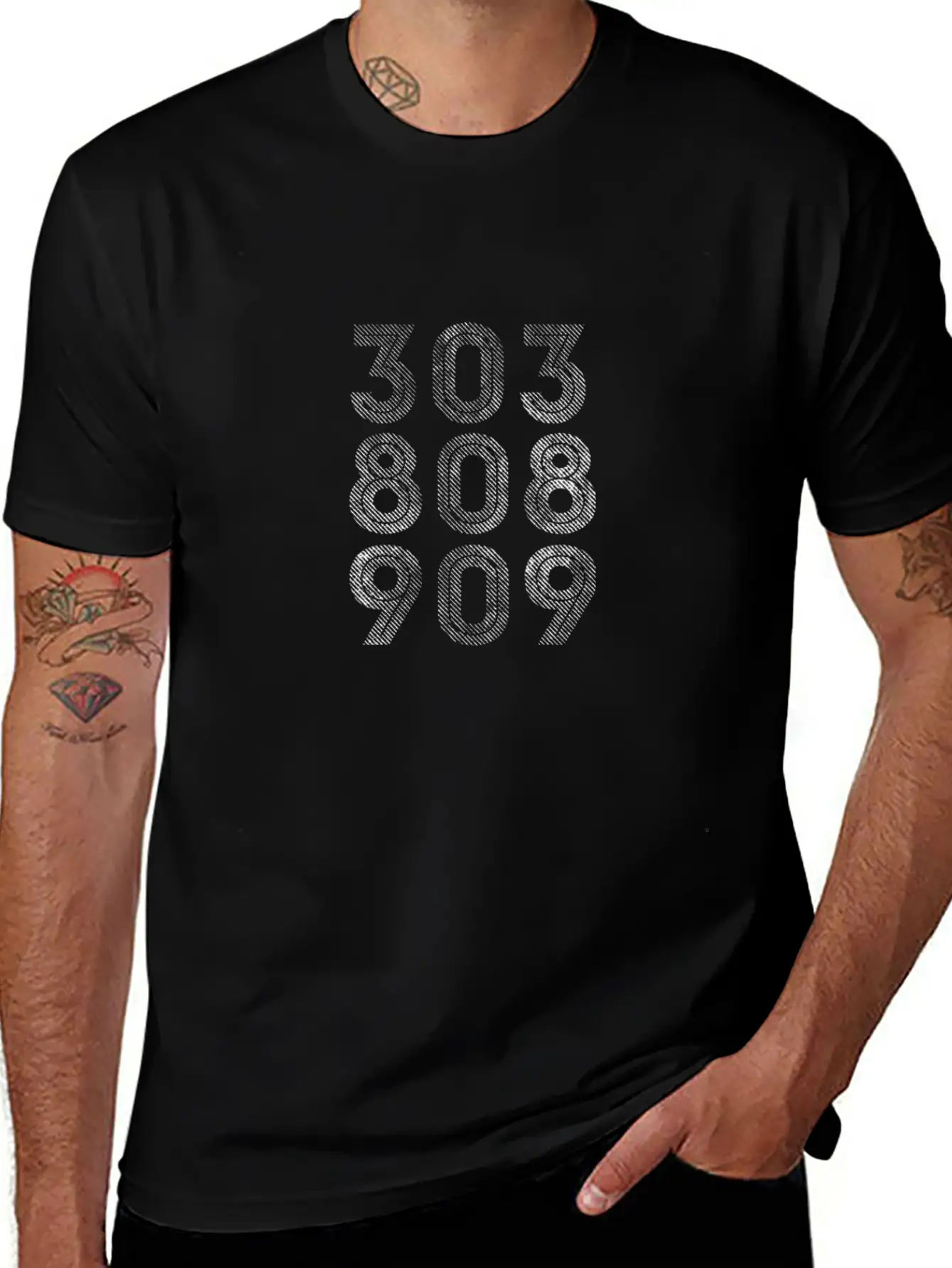 303, 808, 909 Synth Drum Machine Unisex Short Sleeve Soft Cotton T-Shirt – Casual Everyday Wear