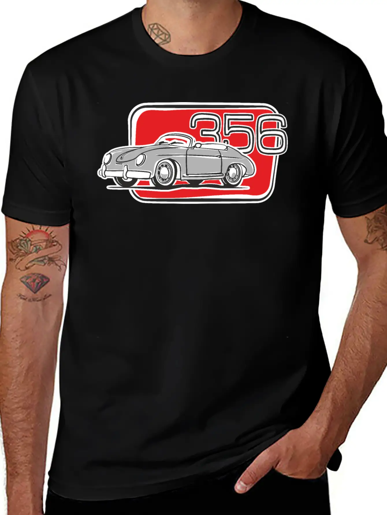356 Speedster Cabrio Silver Relaxed Everyday Tee – Lightweight And Durable Cotton