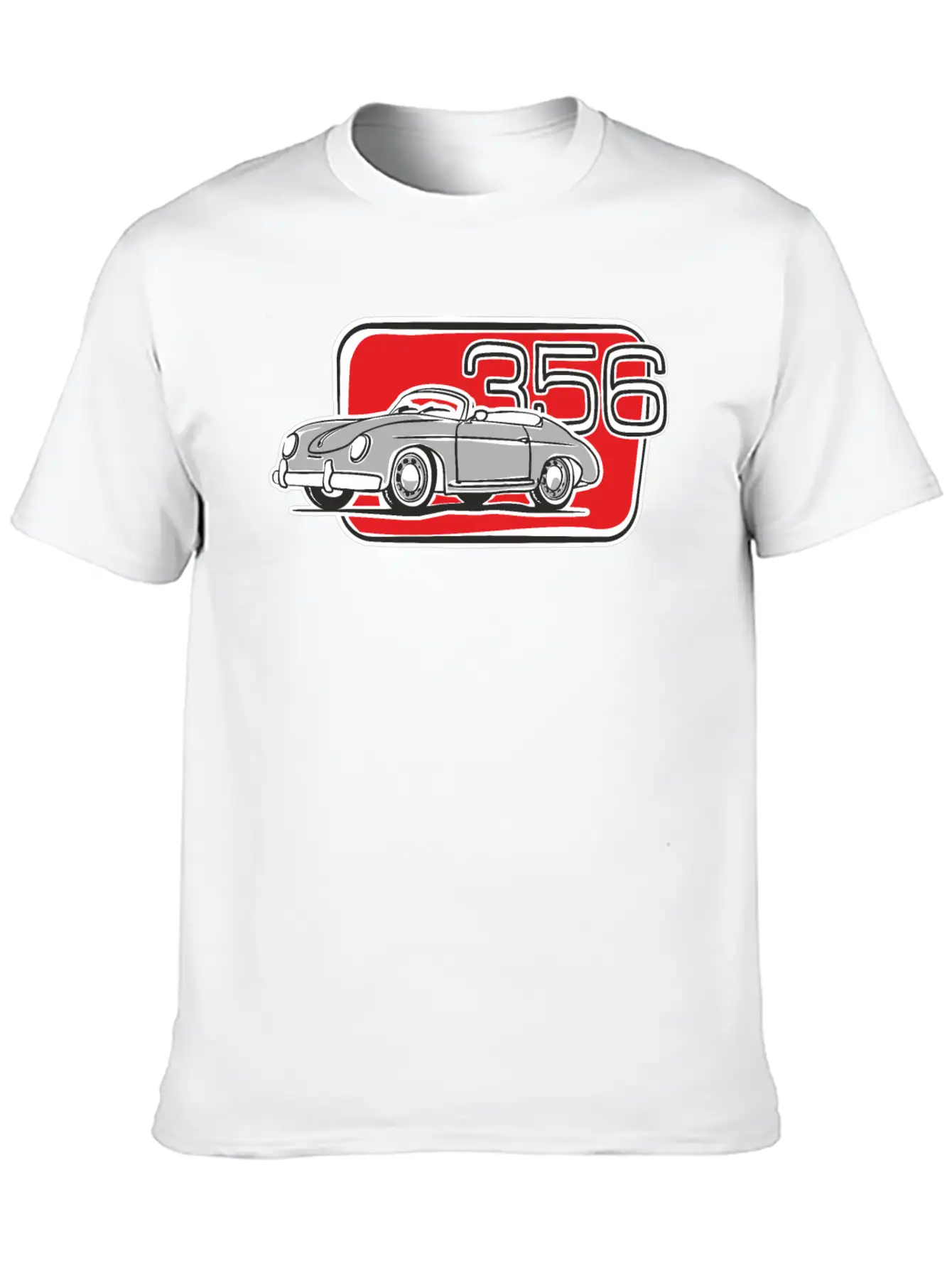 356 Speedster Cabrio Silver Relaxed Everyday Tee – Lightweight And Durable Cotton