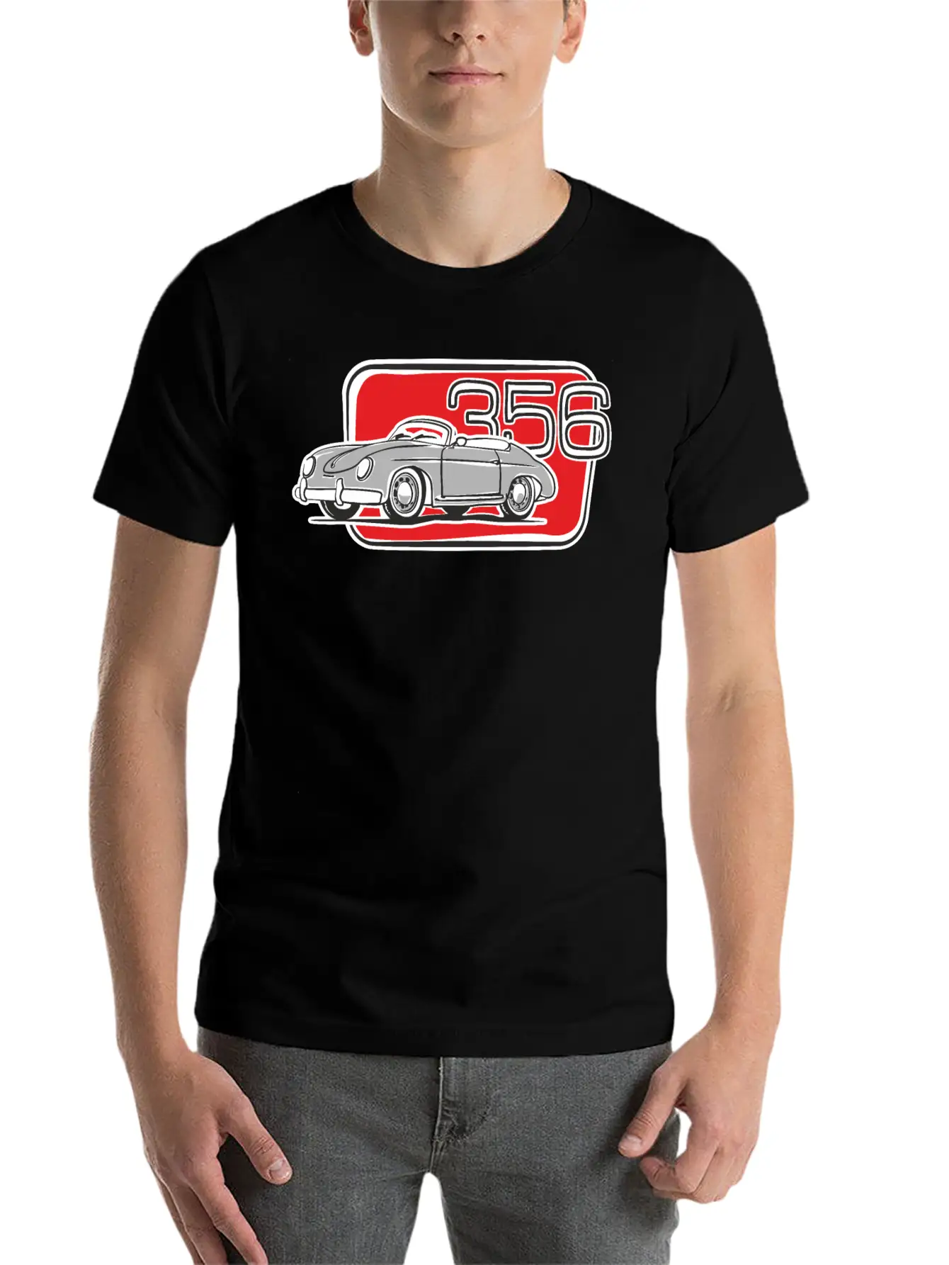 356 Speedster Cabrio Silver Relaxed Everyday Tee – Lightweight And Durable Cotton