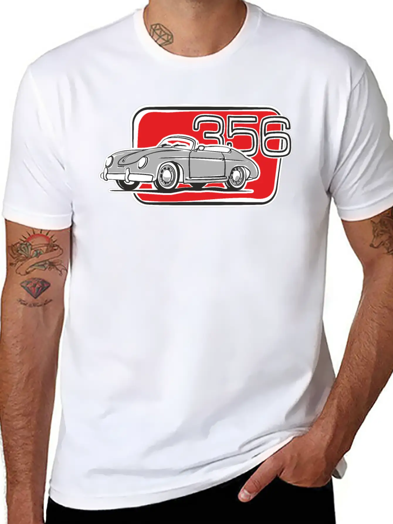 356 Speedster Cabrio Silver Relaxed Everyday Tee – Lightweight And Durable Cotton