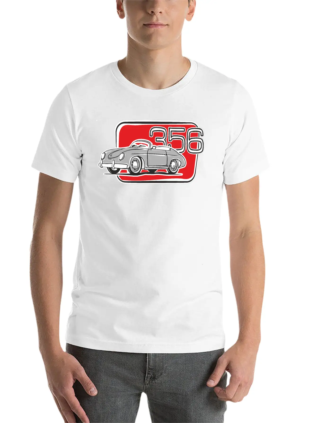 356 Speedster Cabrio Silver Relaxed Everyday Tee – Lightweight And Durable Cotton