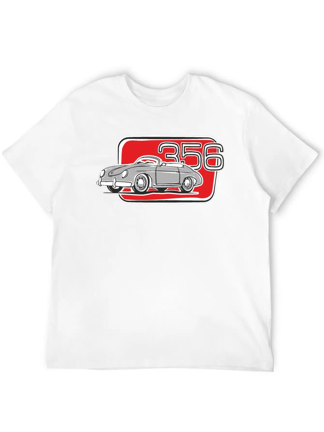 356 Speedster Cabrio Silver Relaxed Everyday Tee – Lightweight And Durable Cotton