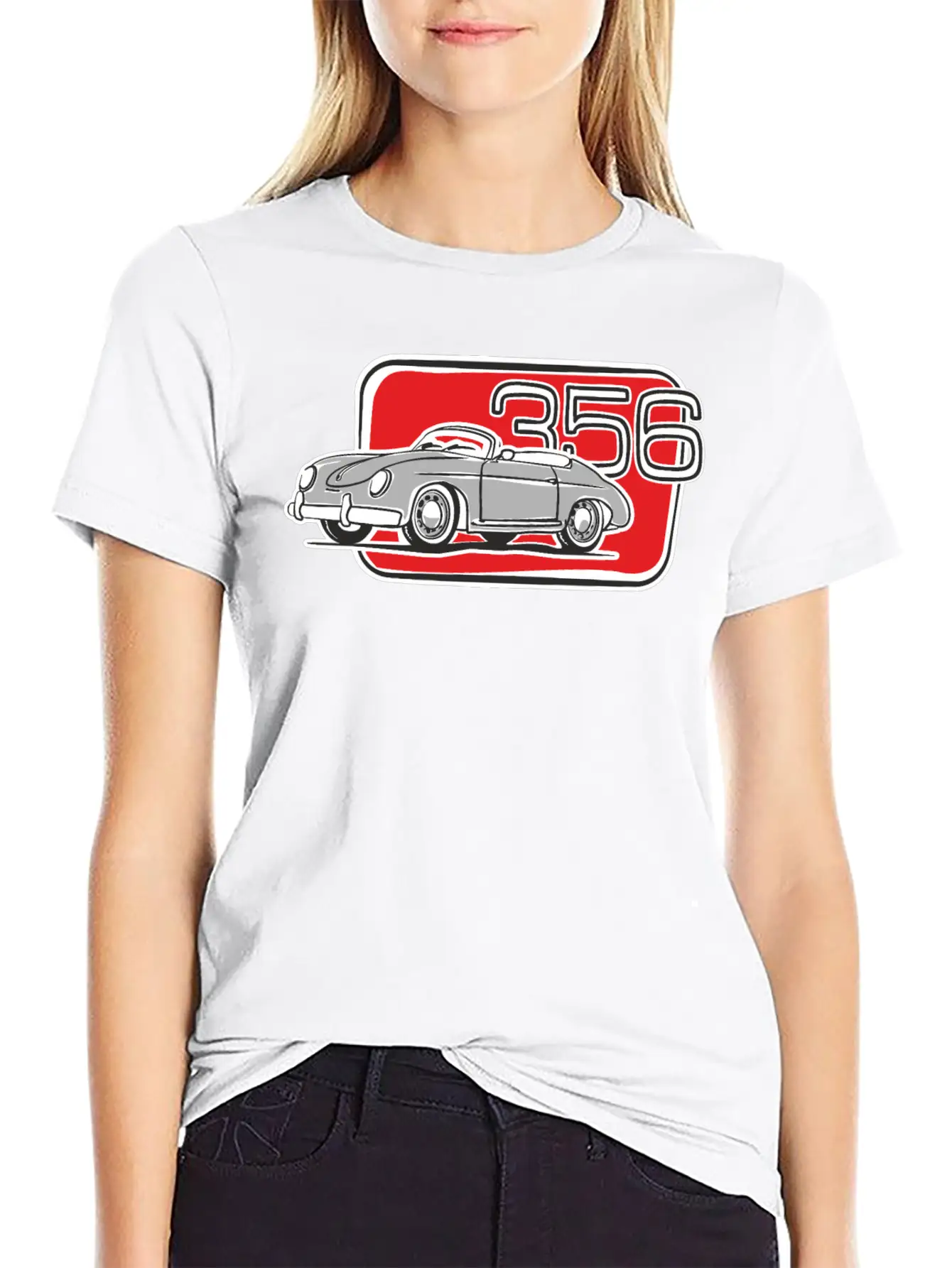 356 Speedster Cabrio Silver Relaxed Everyday Tee – Lightweight And Durable Cotton