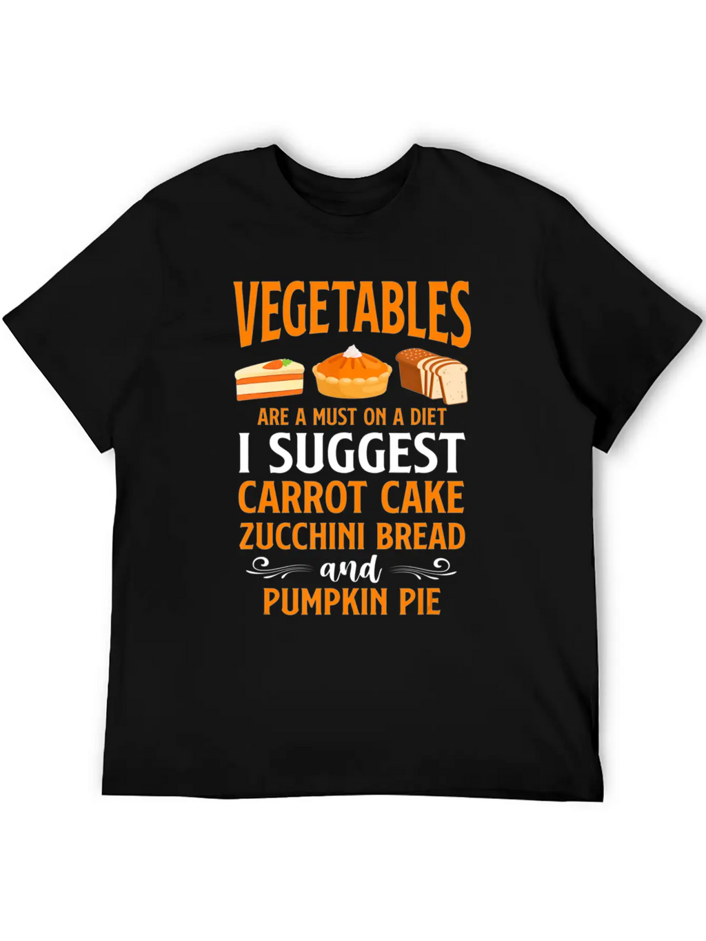 Bake Baking Cake Pie Vegetables Vegetarian Vegan Unisex Casual T-Shirt – Clean Design For Daily Comfort