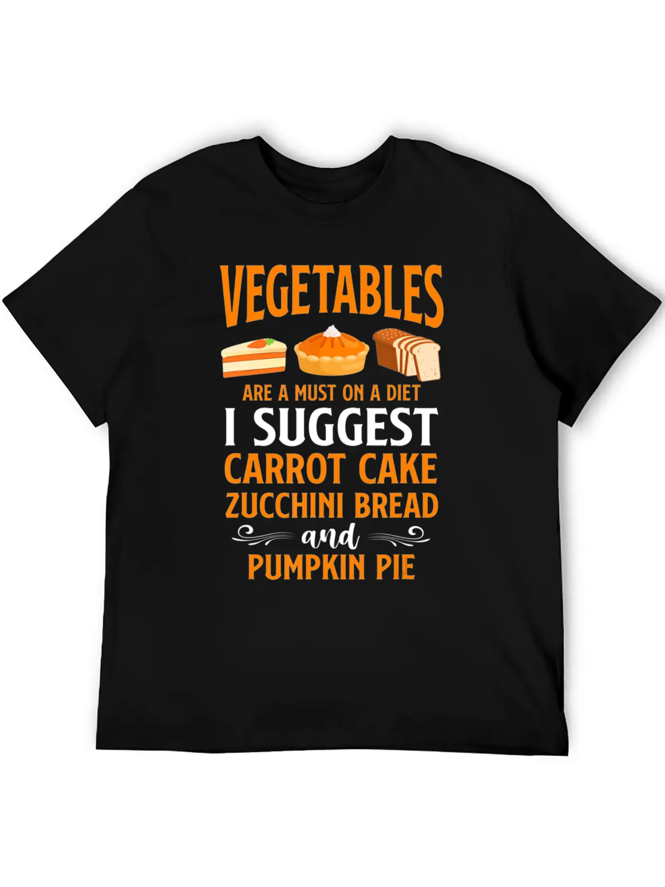 Bake Baking Cake Pie Vegetables Vegetarian Vegan Unisex Casual T-Shirt – Clean Design For Daily Comfort