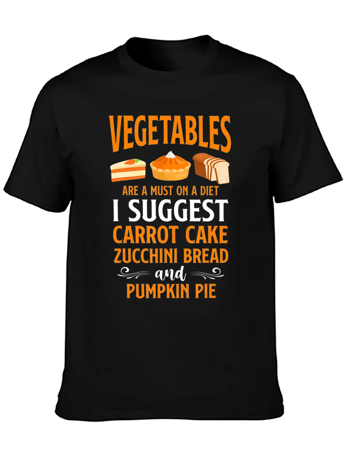Bake Baking Cake Pie Vegetables Vegetarian Vegan Unisex Casual T-Shirt – Clean Design For Daily Comfort