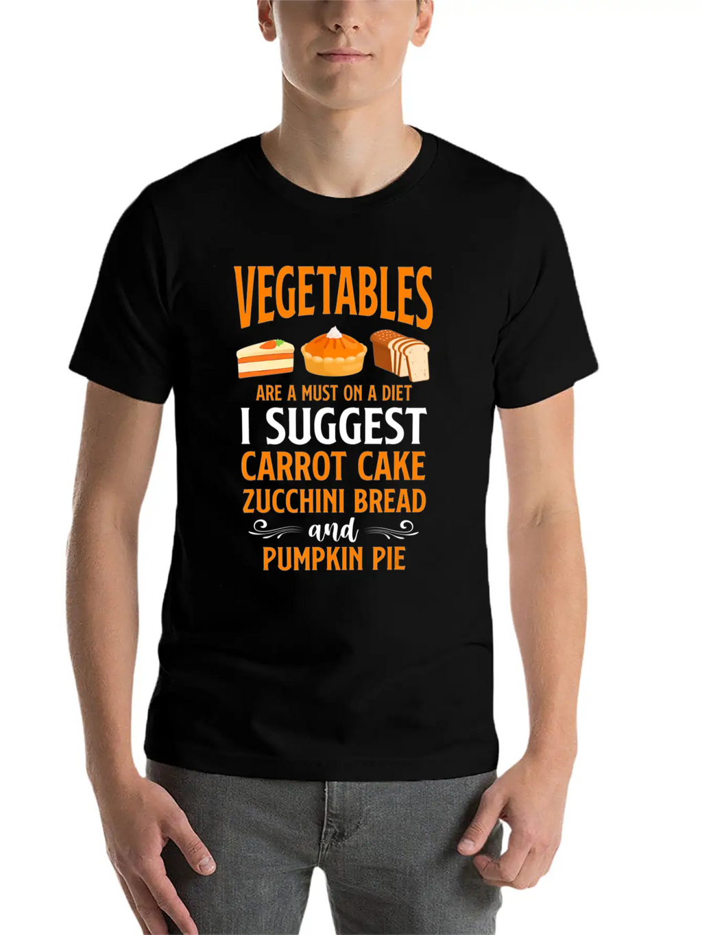 Bake Baking Cake Pie Vegetables Vegetarian Vegan Unisex Casual T-Shirt – Clean Design For Daily Comfort